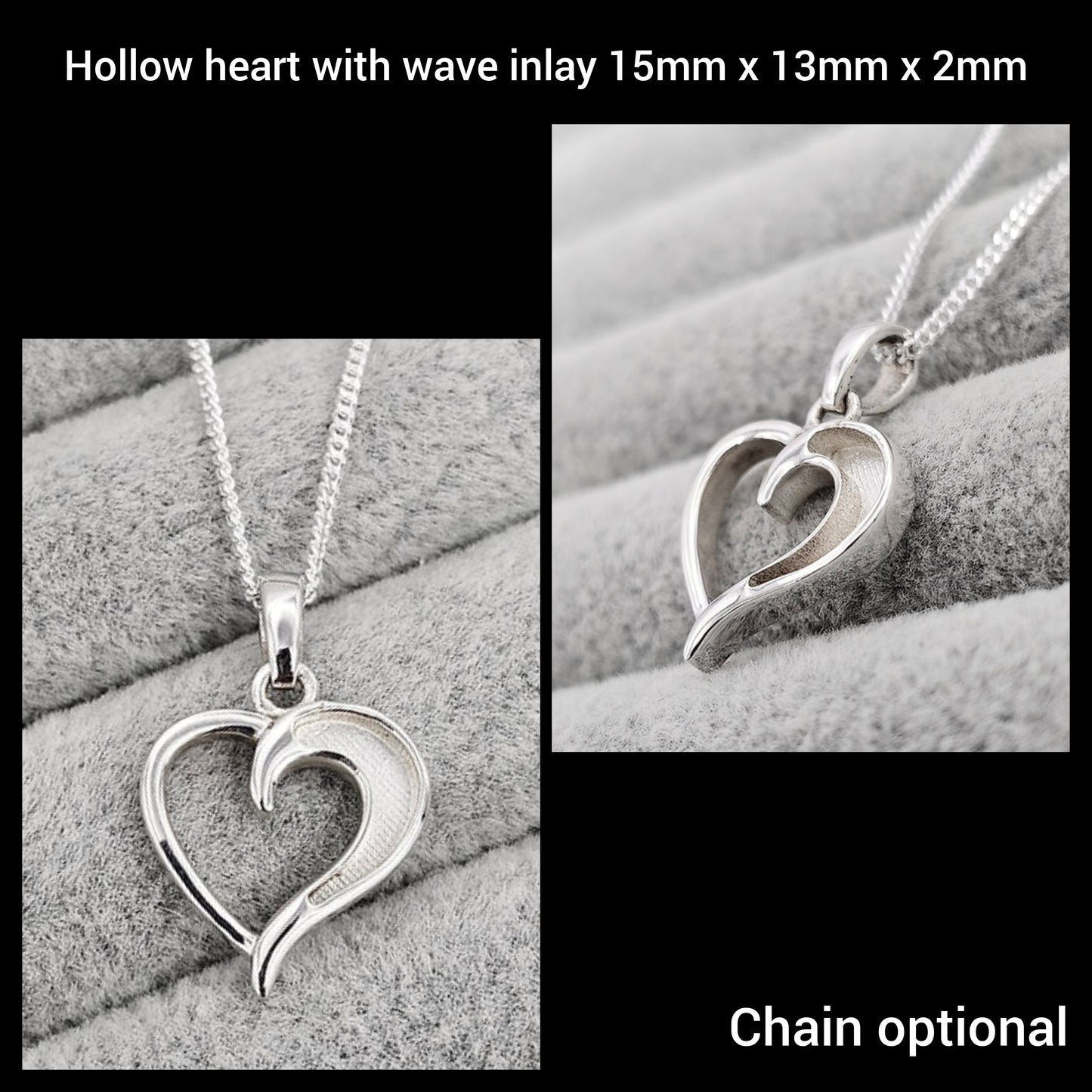 925 Sterling Silver Breastmilk and/or Lock of Hair Necklaces