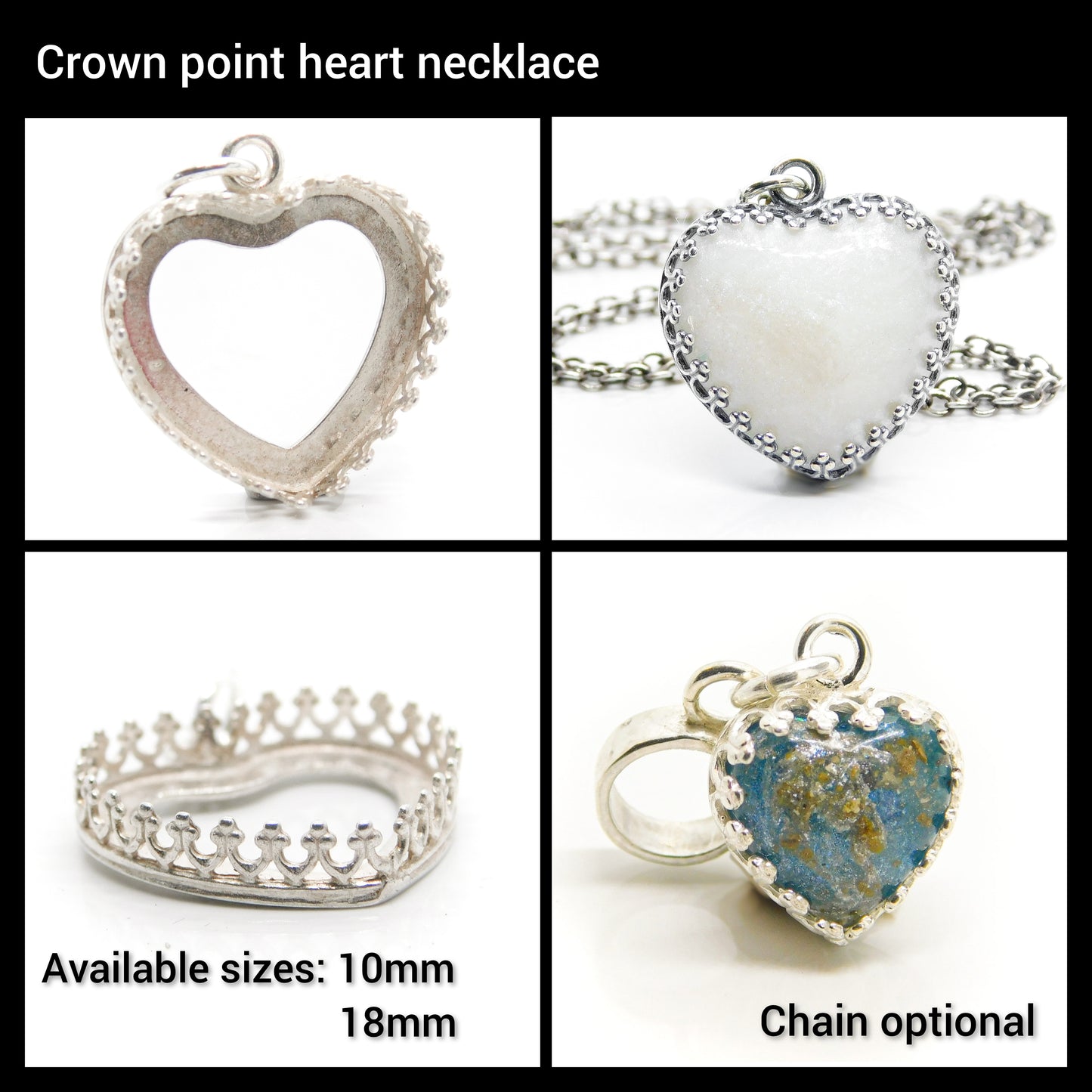 925 Sterling Silver Cremation Ashes and/or Hair Memorial Necklaces