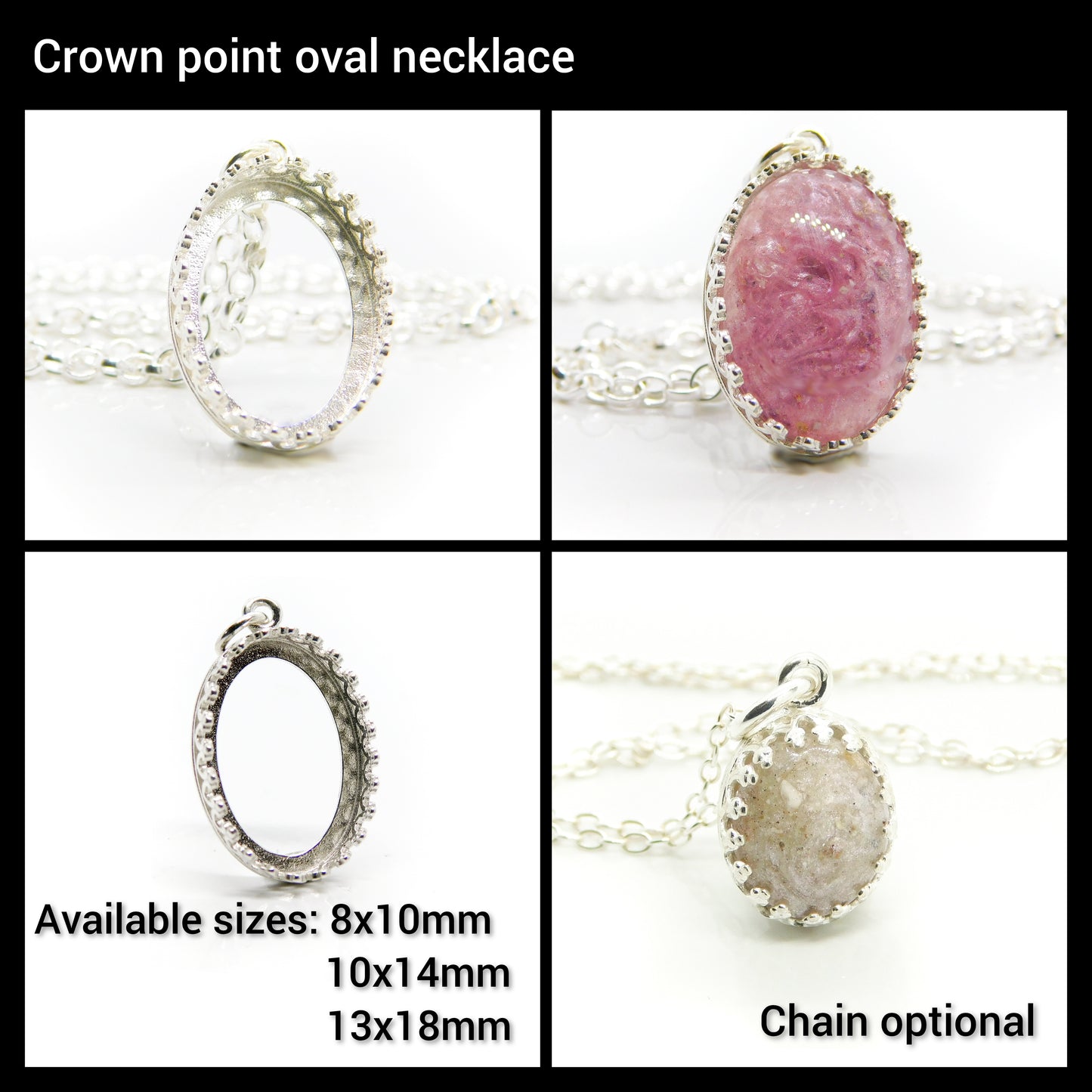 925 Sterling Silver Cremation Ashes and/or Hair Memorial Necklaces