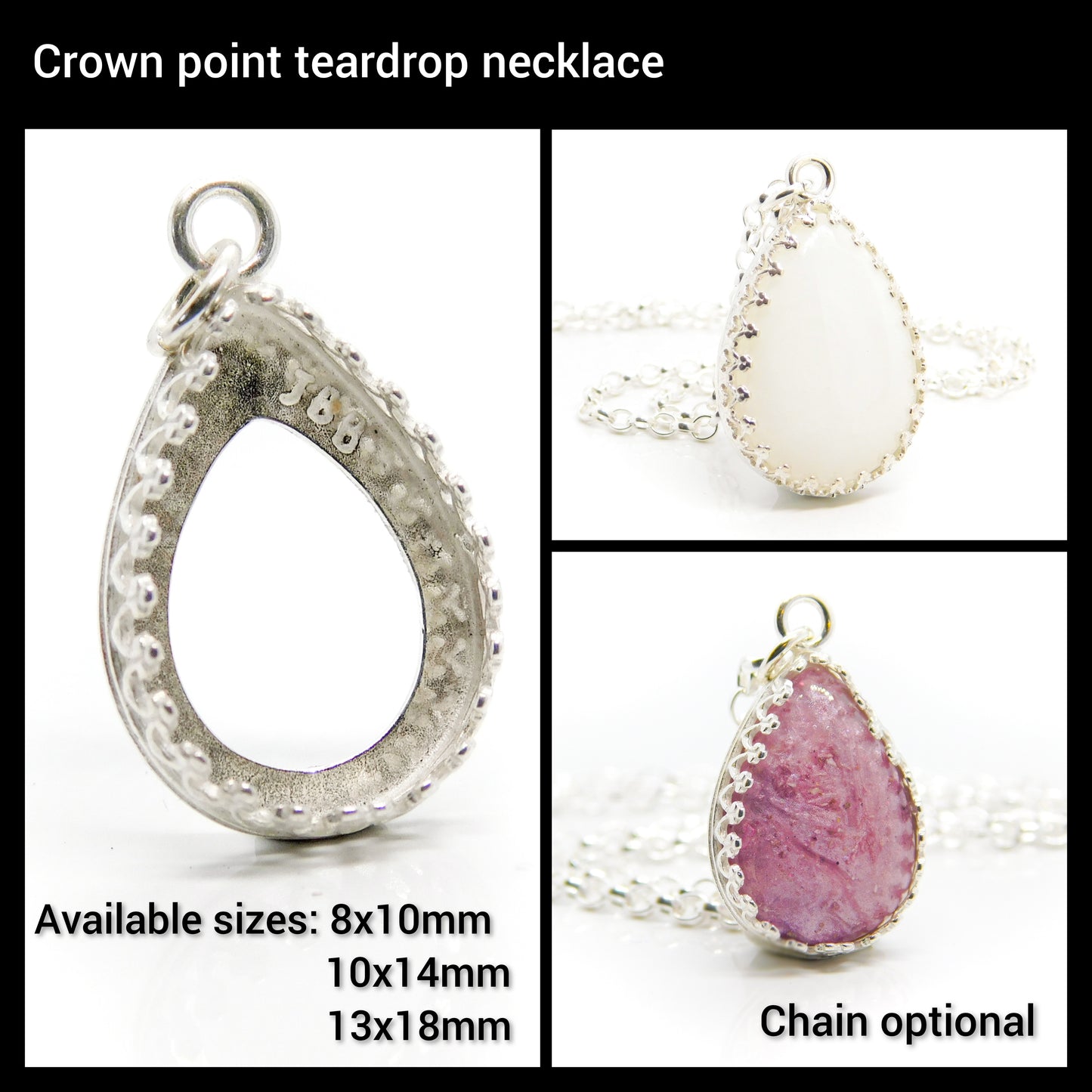 925 Sterling Silver Cremation Ashes and/or Hair Memorial Necklaces