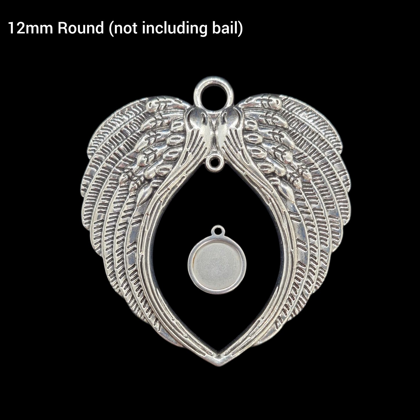 Cremation Ashes and/or Hair angel wings hanging ornament