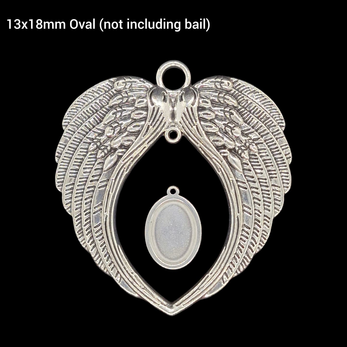 Cremation Ashes and/or Hair angel wings hanging ornament