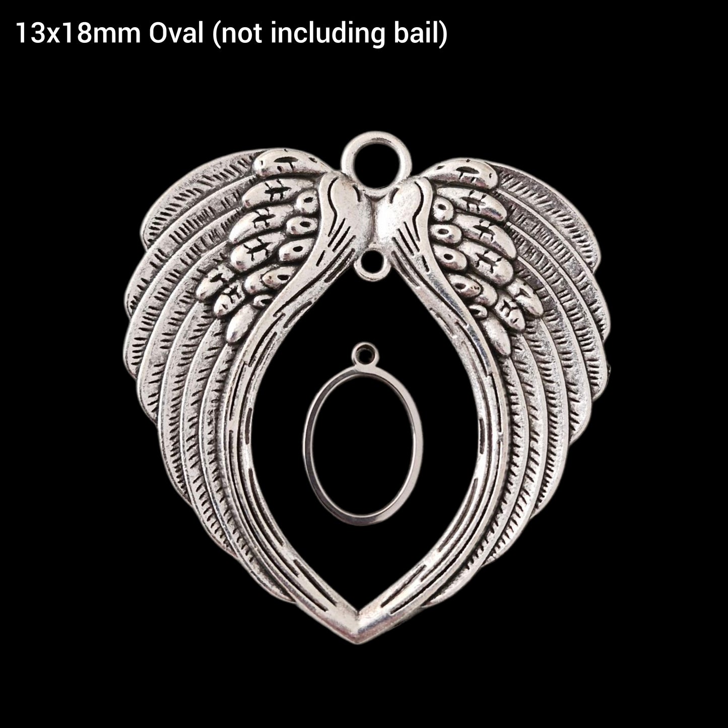 Cremation Ashes and/or Hair angel wings hanging ornament