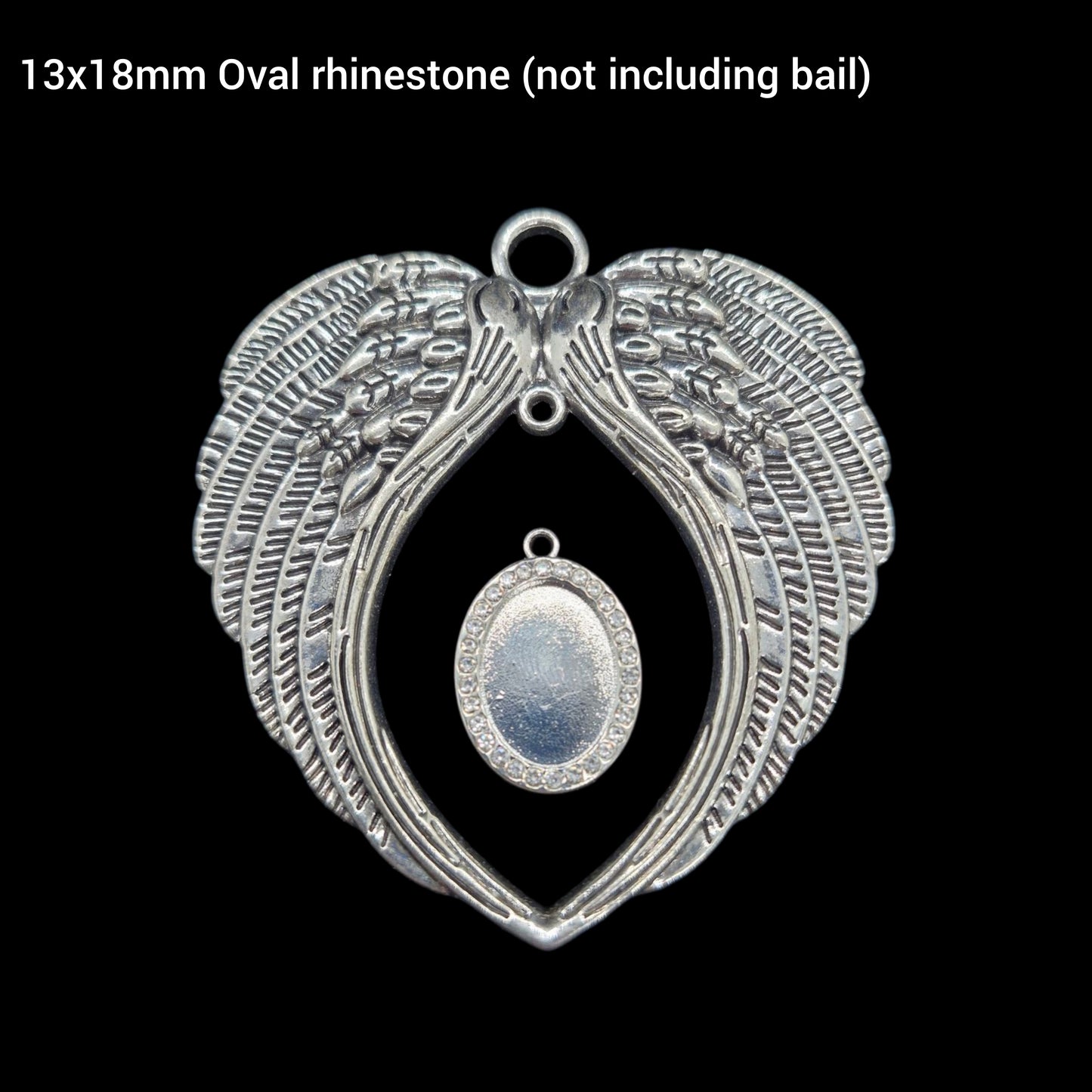 Cremation Ashes and/or Hair angel wings hanging ornament