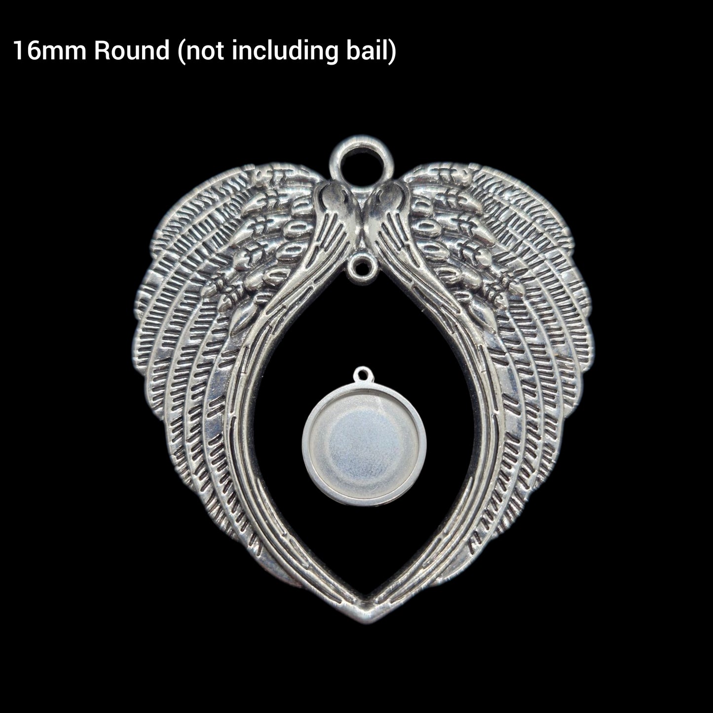 Cremation Ashes and/or Hair angel wings hanging ornament