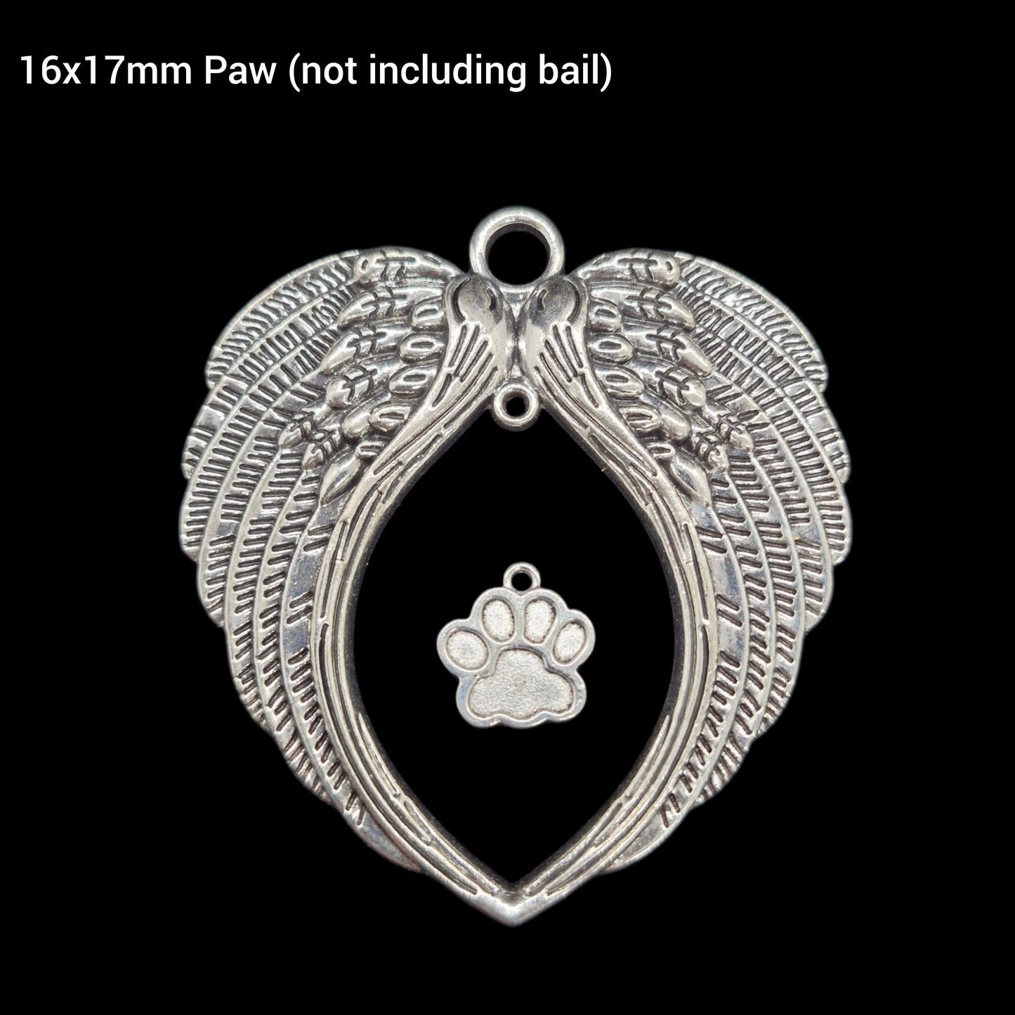 Cremation Ashes and/or Hair angel wings hanging ornament