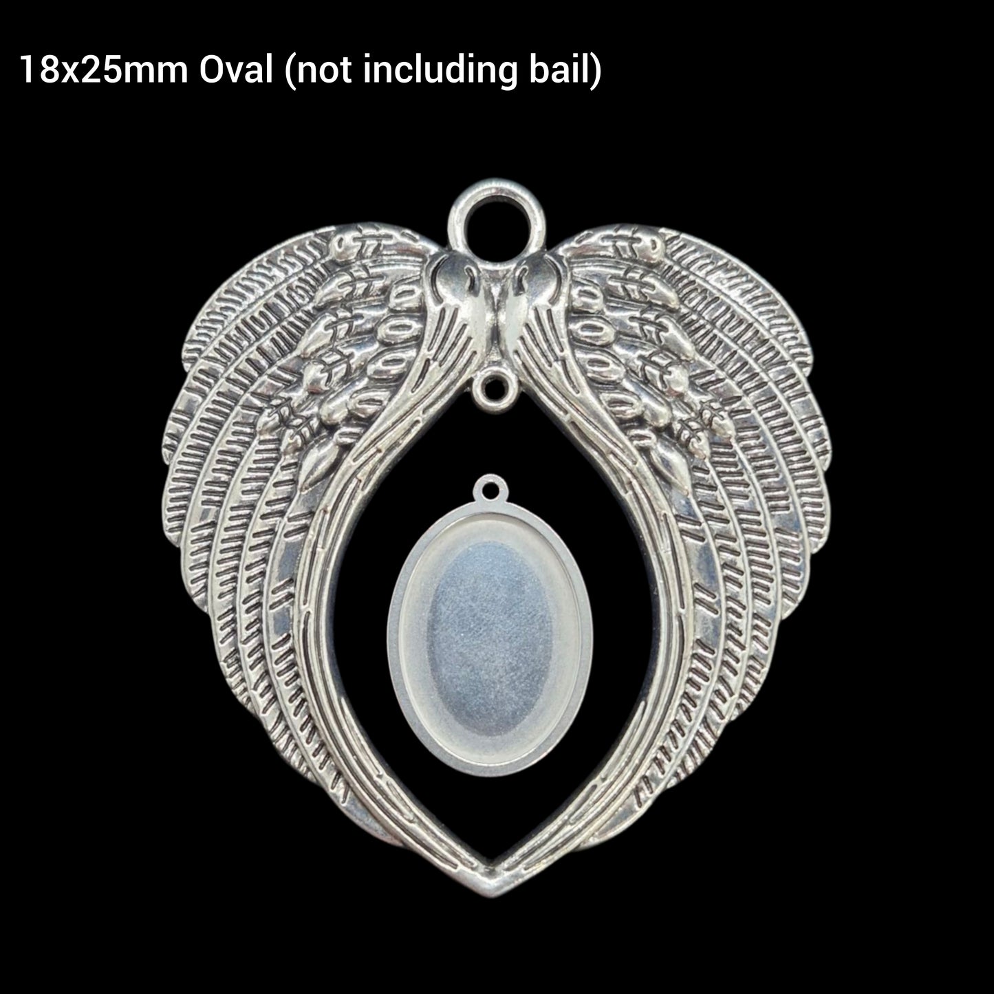Cremation Ashes and/or Hair angel wings hanging ornament