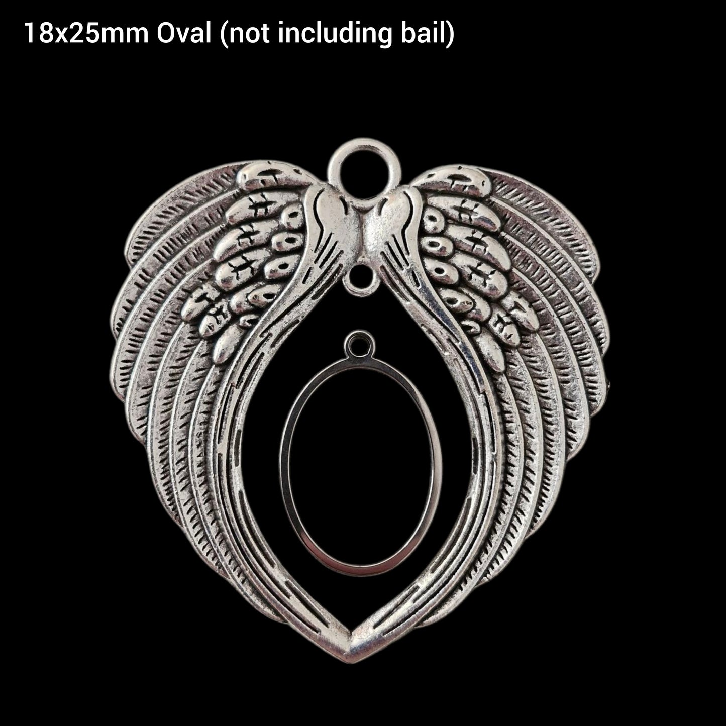 Cremation Ashes and/or Hair angel wings hanging ornament