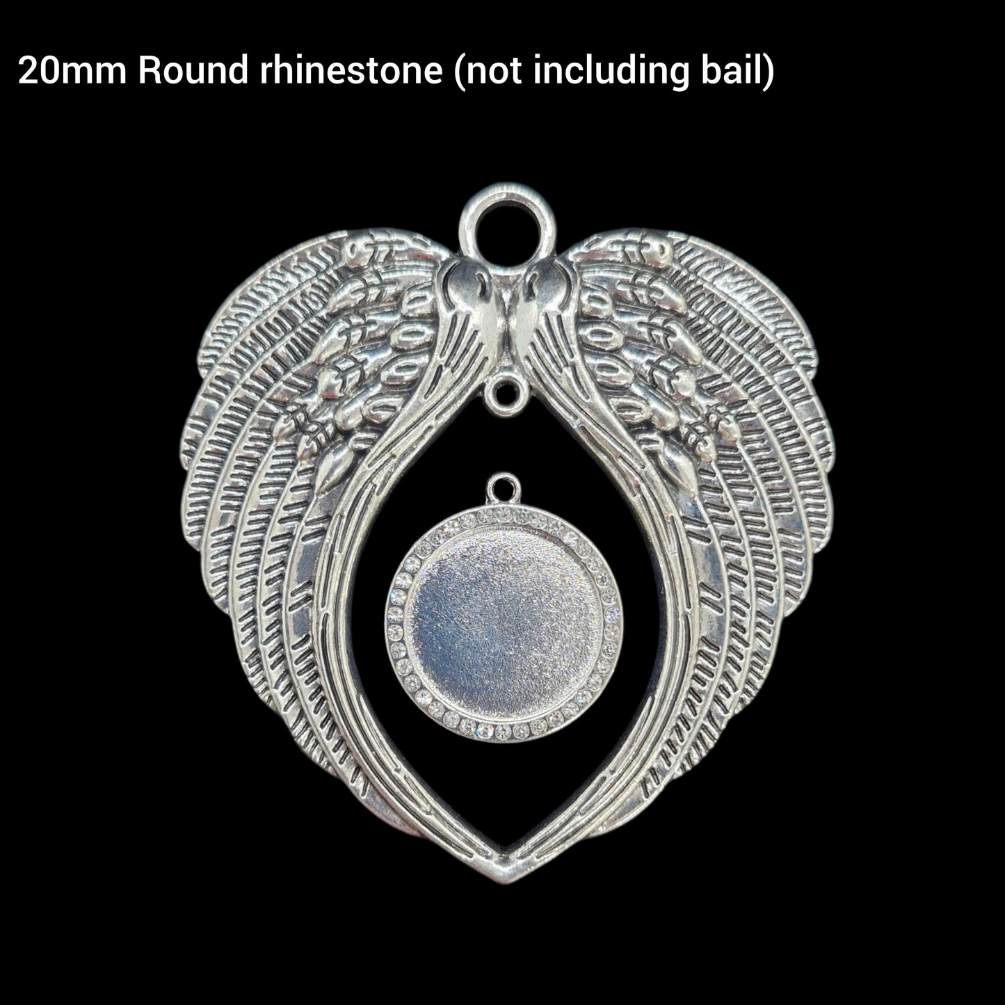 Cremation Ashes and/or Hair angel wings hanging ornament