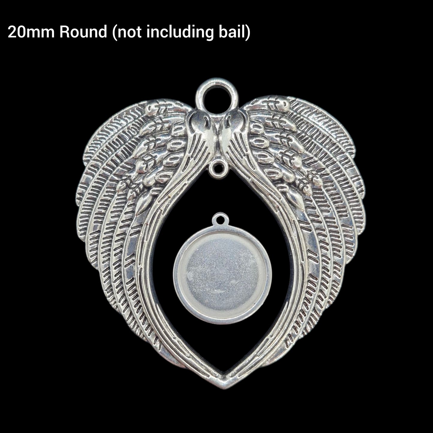 Cremation Ashes and/or Hair angel wings hanging ornament
