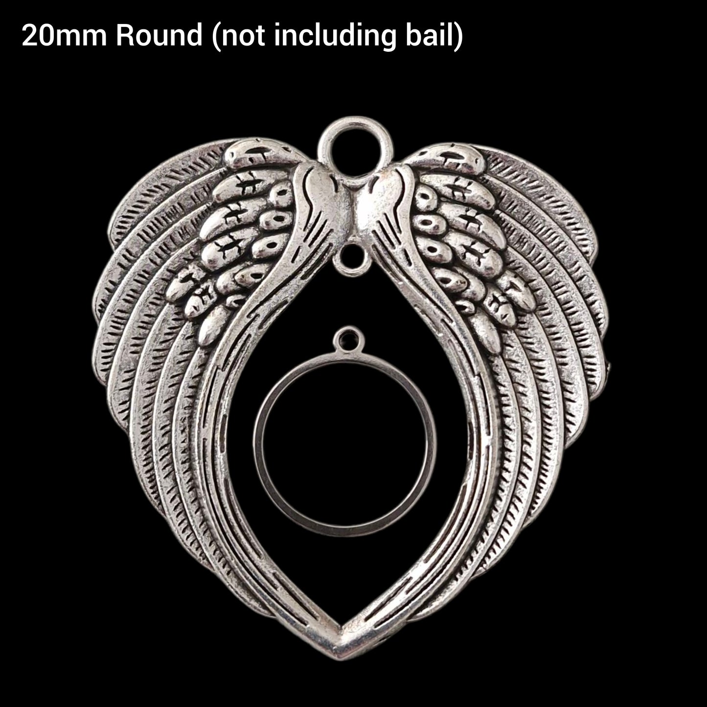 Cremation Ashes and/or Hair angel wings hanging ornament