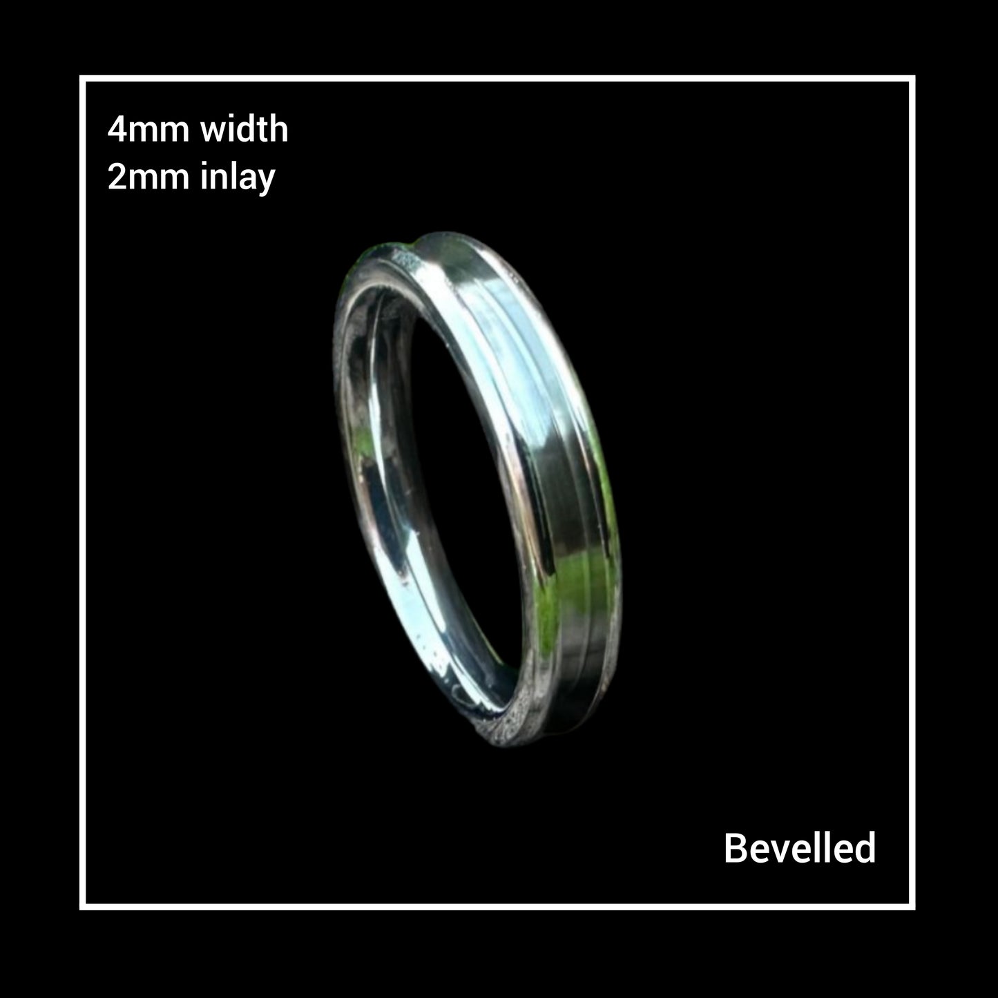 Channel Rings - Stainless Steel, Titanium or Tungsten Carbide: Breastmilk and/or Hair Inclusion
