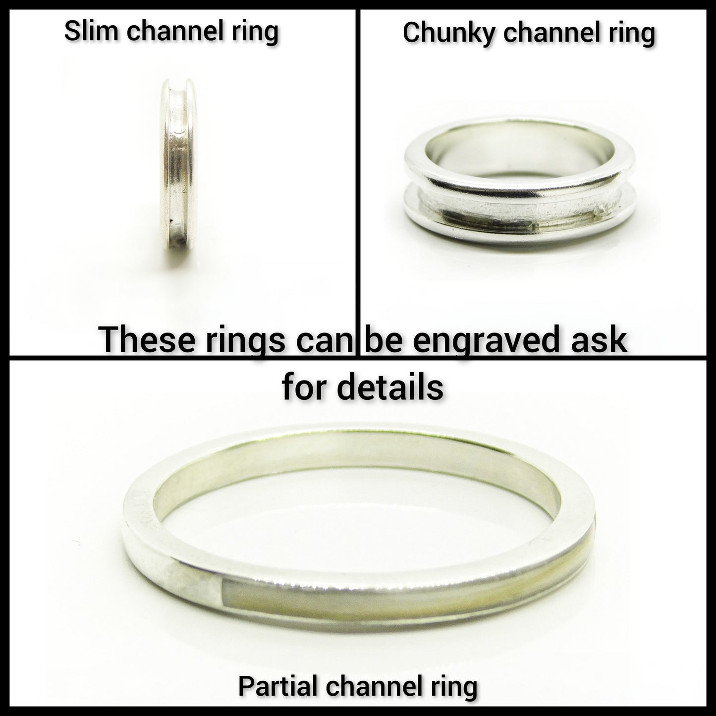 925 Sterling Silver Breastmilk and/or hair Ring Collection