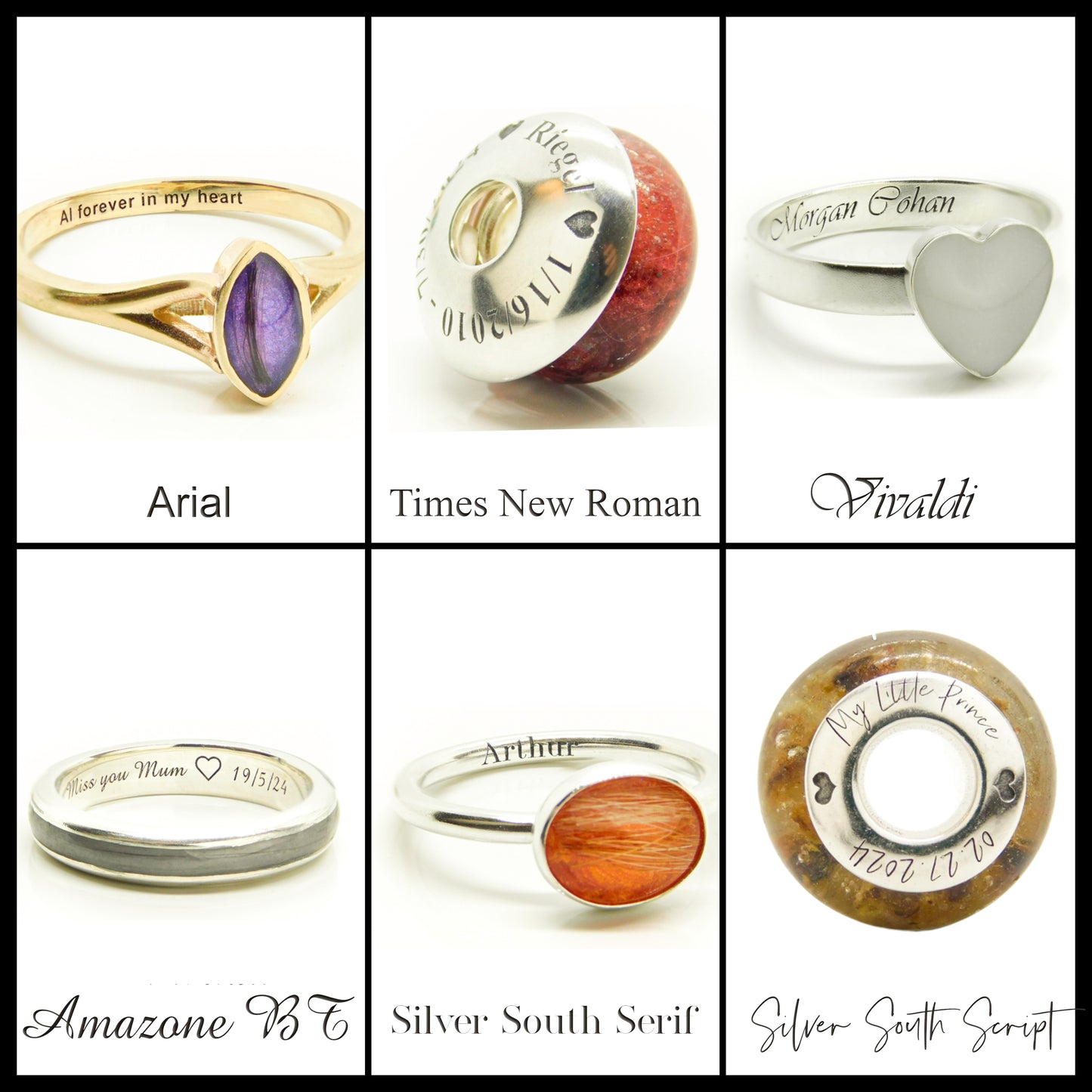 925 Sterling Silver Breastmilk and/or hair Ring Collection