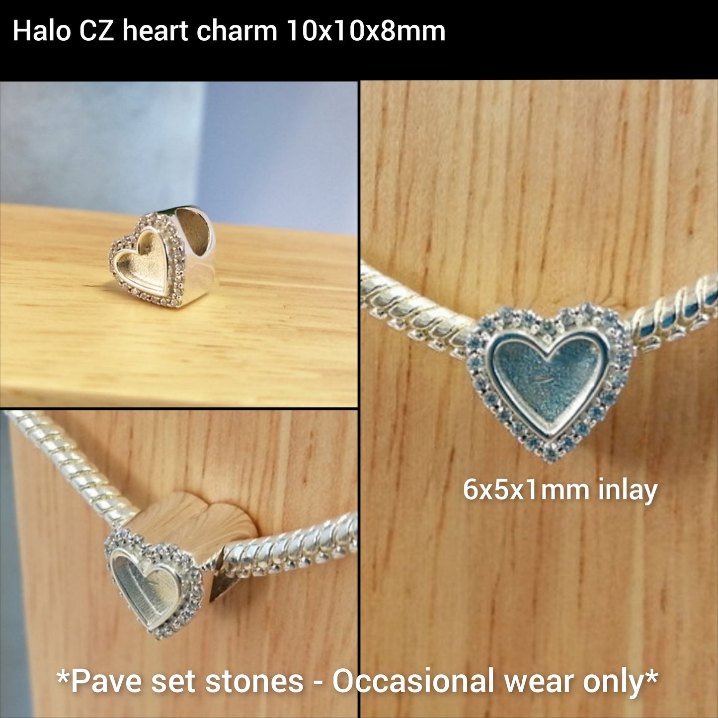925 Sterling Silver Breastmilk bracelet charm