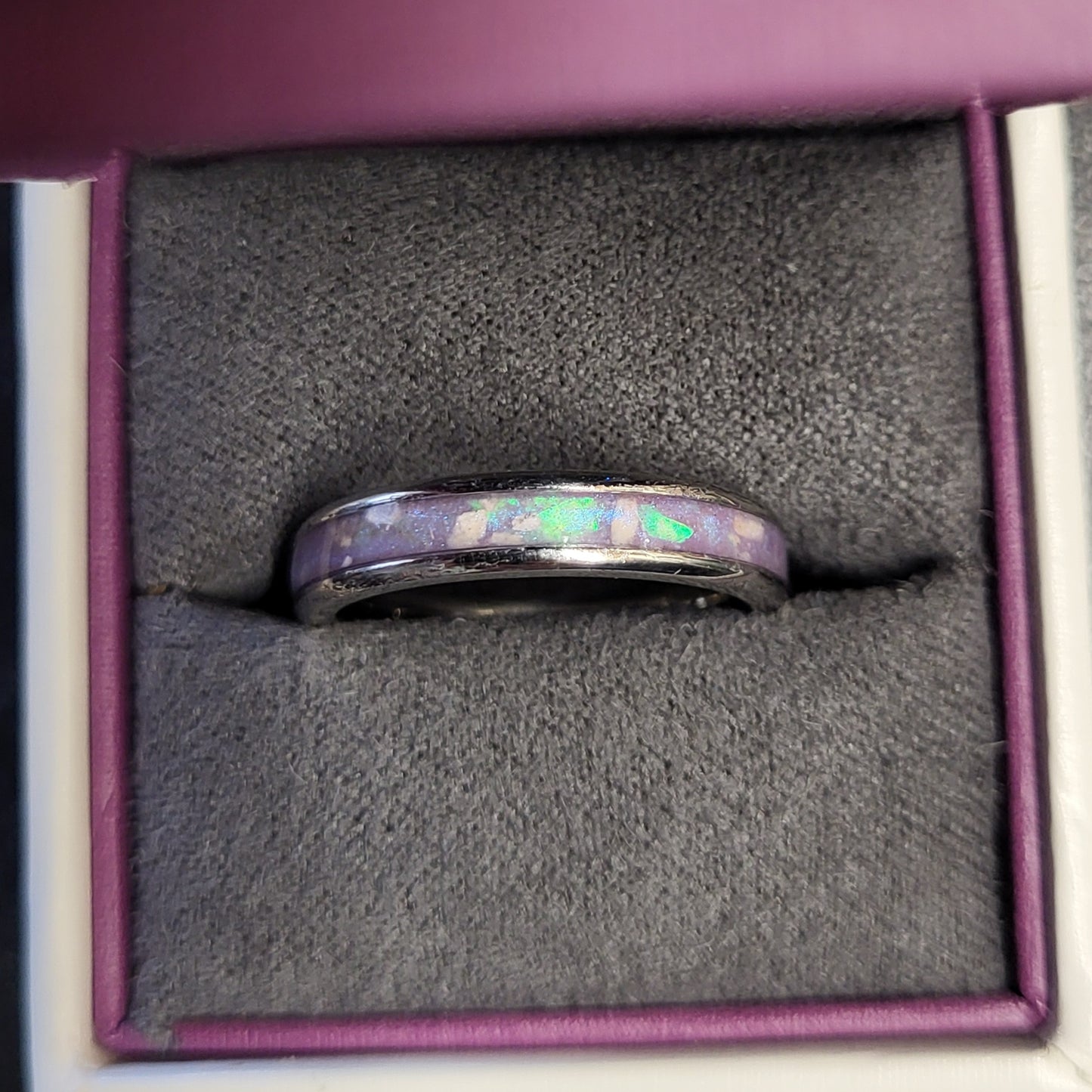 Channel Rings - Stainless Steel, Titanium or Tungsten Carbide: Breastmilk and/or Hair Inclusion