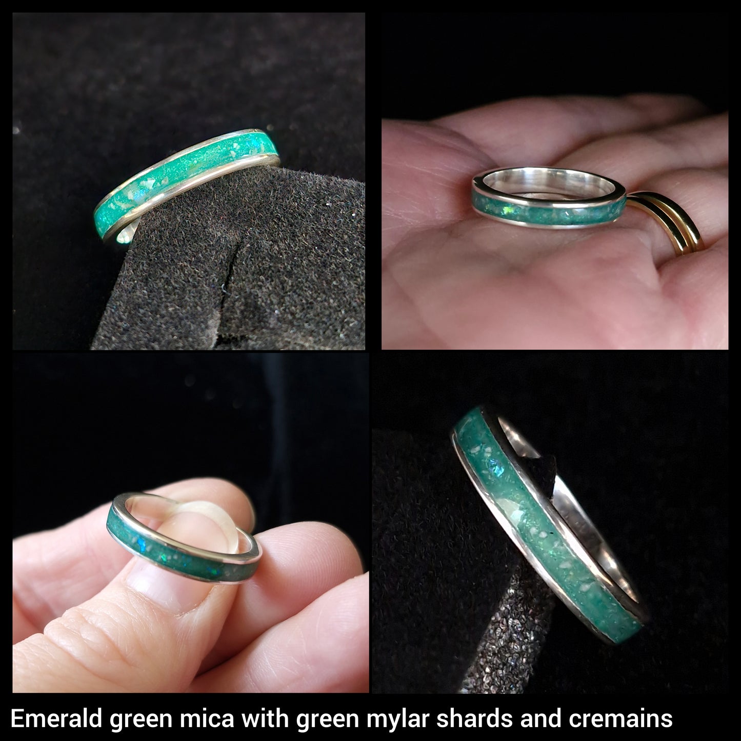 Channel Rings - Stainless Steel, Titanium or Tungsten Carbide: Cremation Ashes and/or Hair inclusion