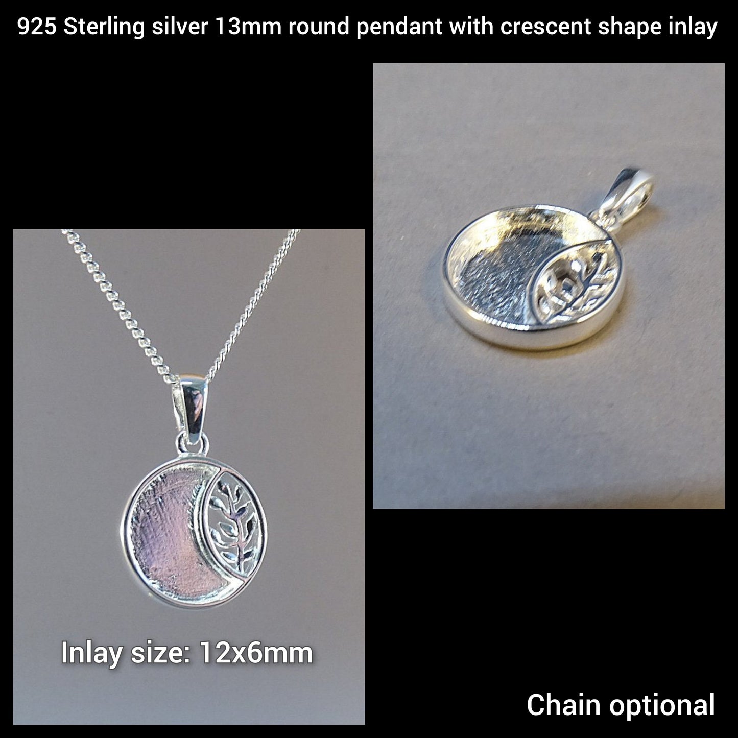 925 Sterling Silver Cremation Ashes and/or Hair Memorial Necklaces