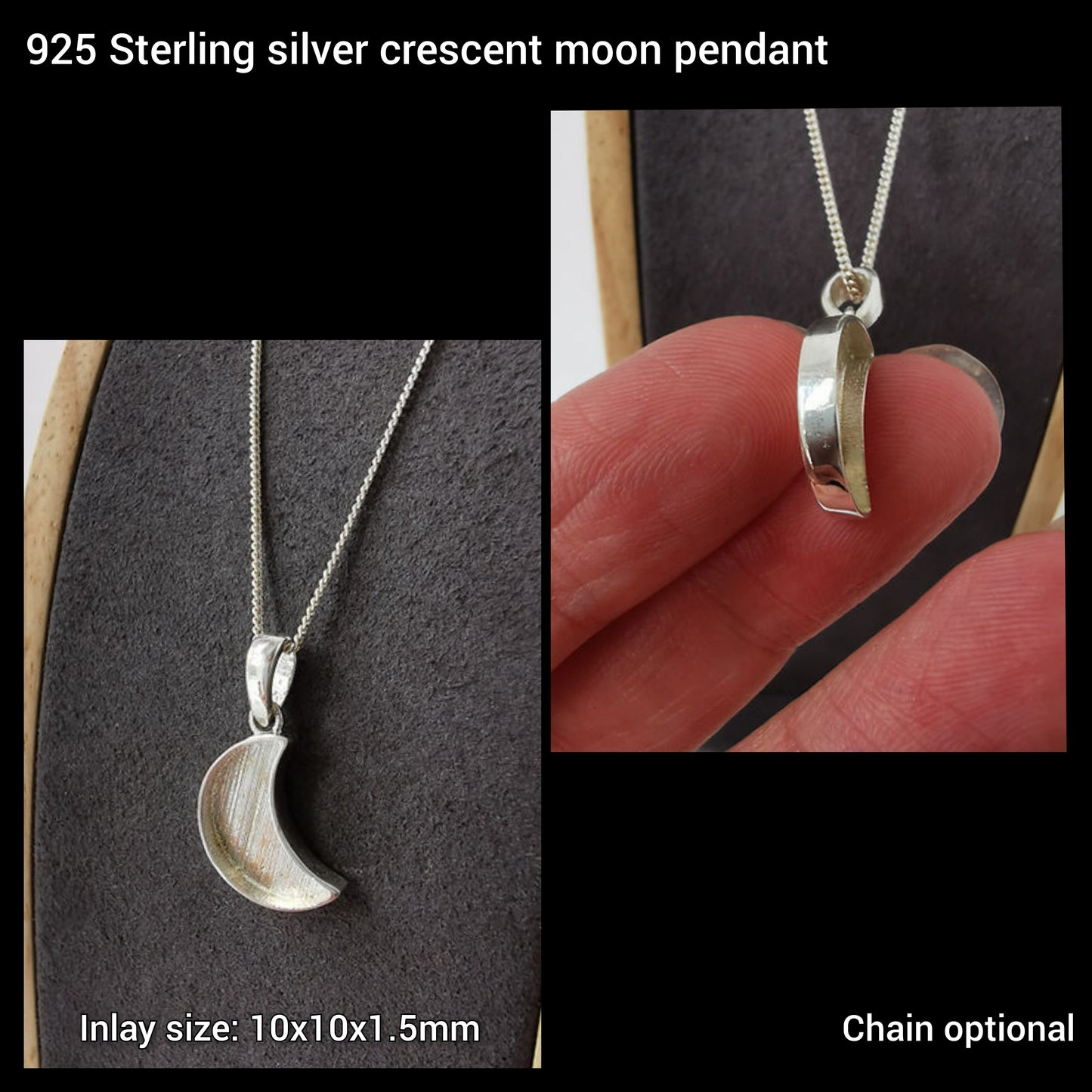 925 Sterling Silver Breastmilk and/or Lock of Hair Necklaces