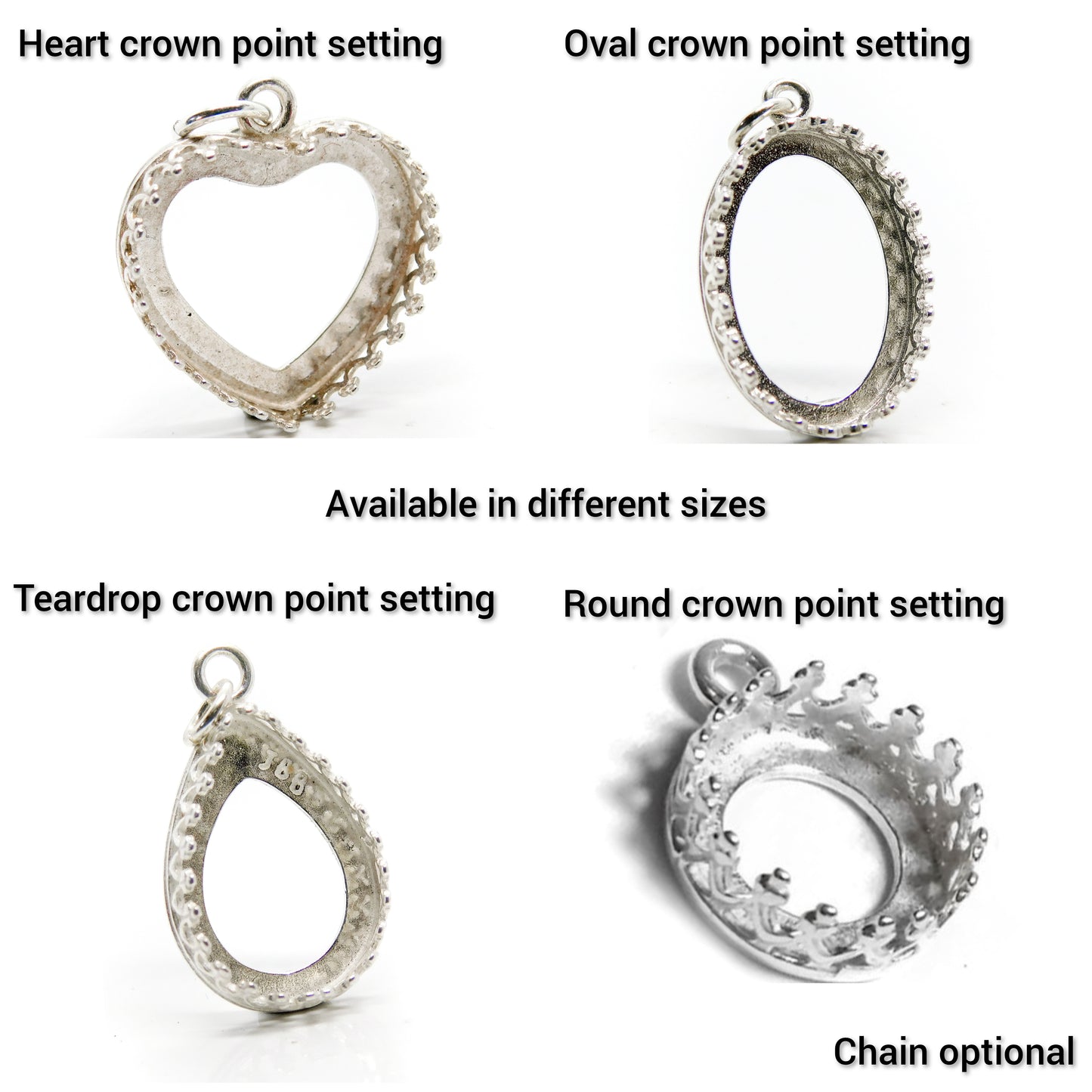 925 Sterling Silver Breastmilk and/or Lock of Hair Necklaces