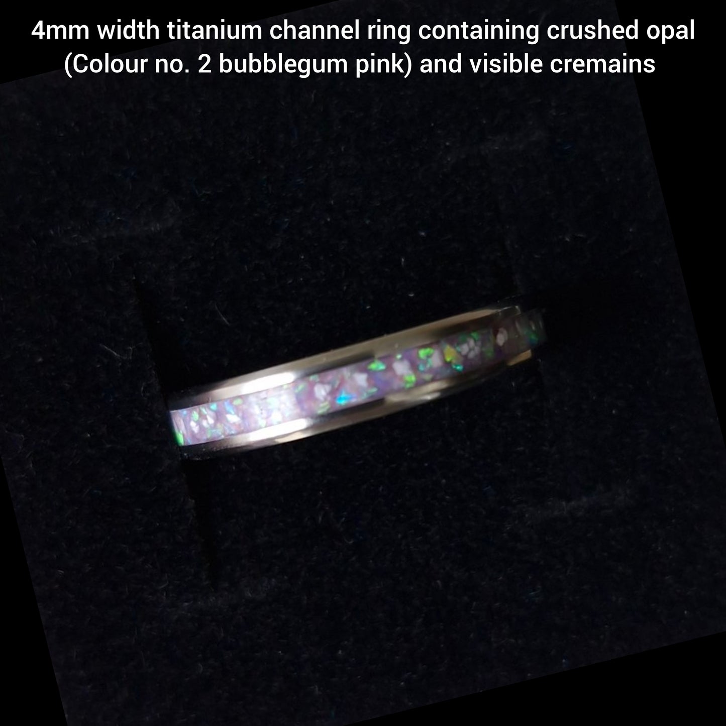 Channel Rings - Stainless Steel, Titanium or Tungsten Carbide: Breastmilk and/or Hair Inclusion