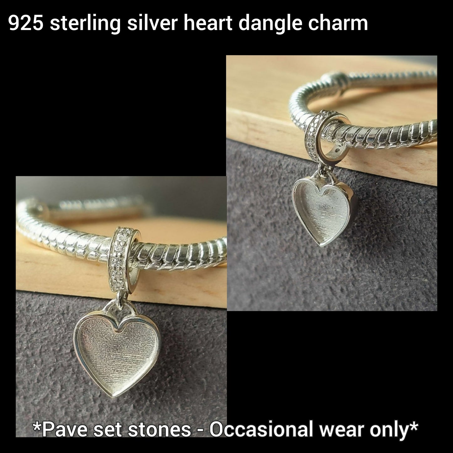 925 Sterling Silver Breastmilk bracelet charm