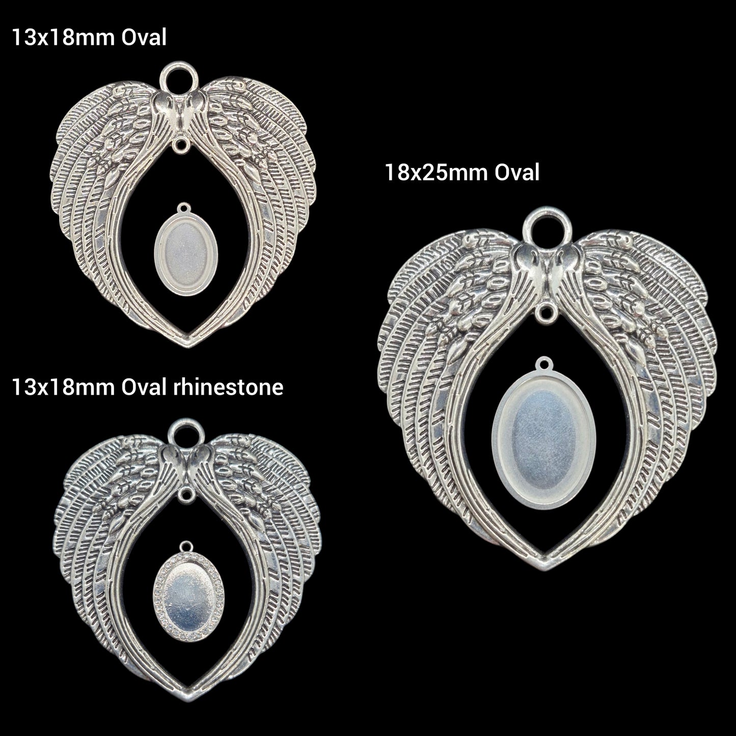 Cremation Ashes and/or Hair angel wings hanging ornament