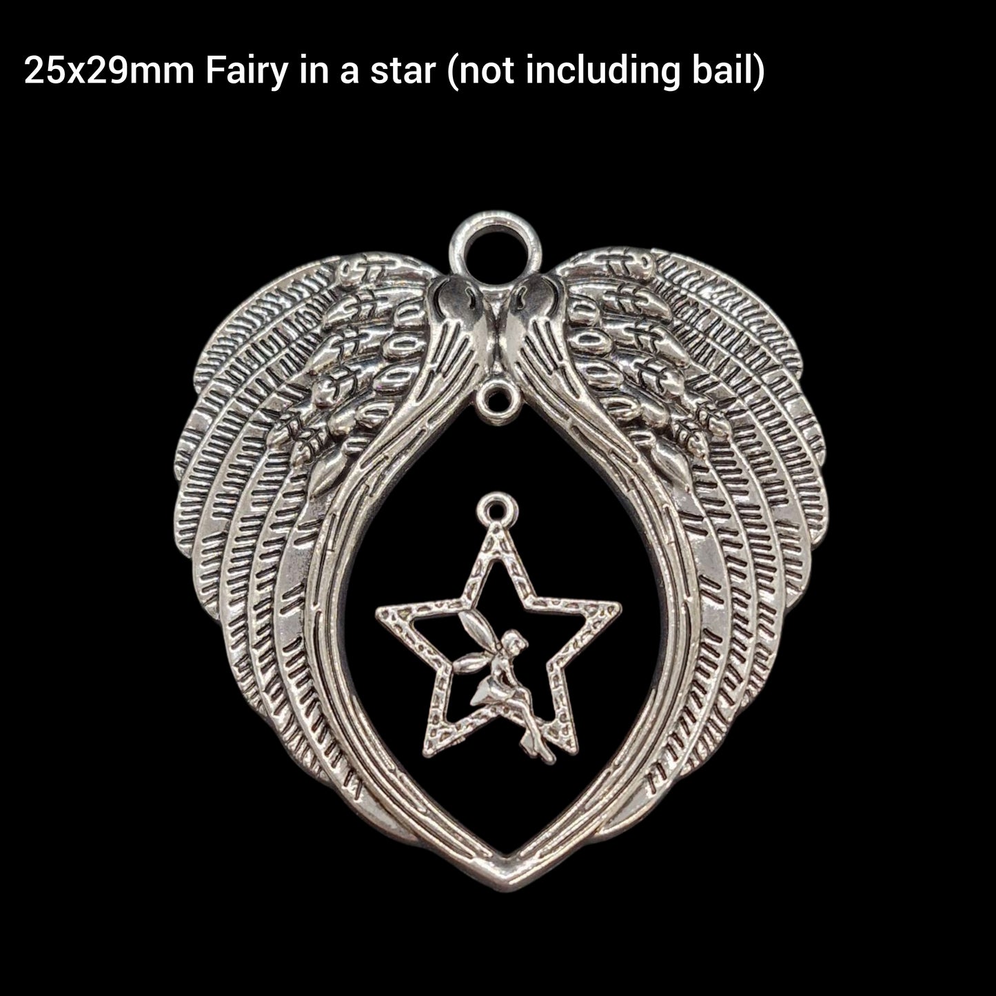 Cremation Ashes and/or Hair angel wings hanging ornament