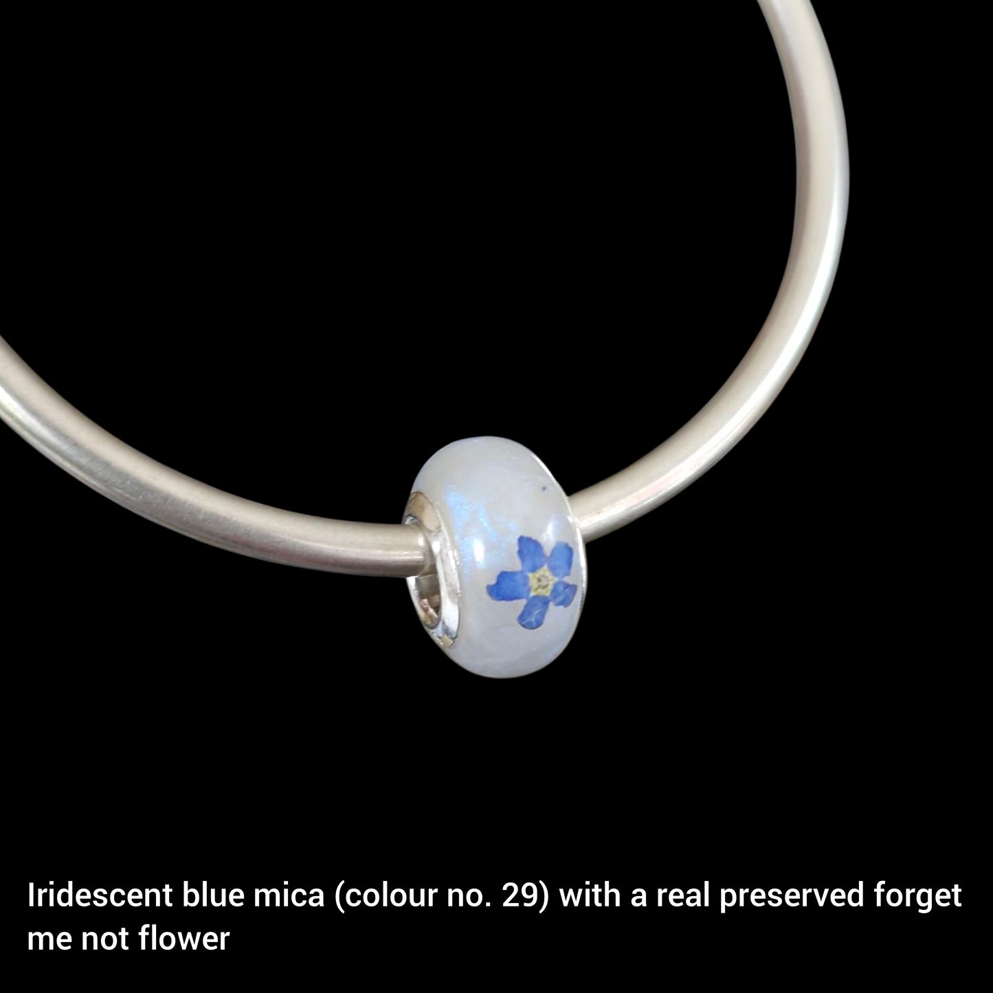 Breastmilk Bracelet Bead with 925 Sterling Silver Cores