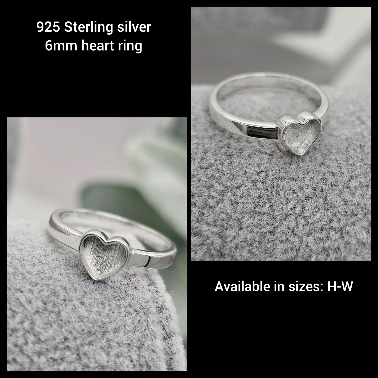 925 Sterling Silver Breastmilk and/or hair Ring Collection