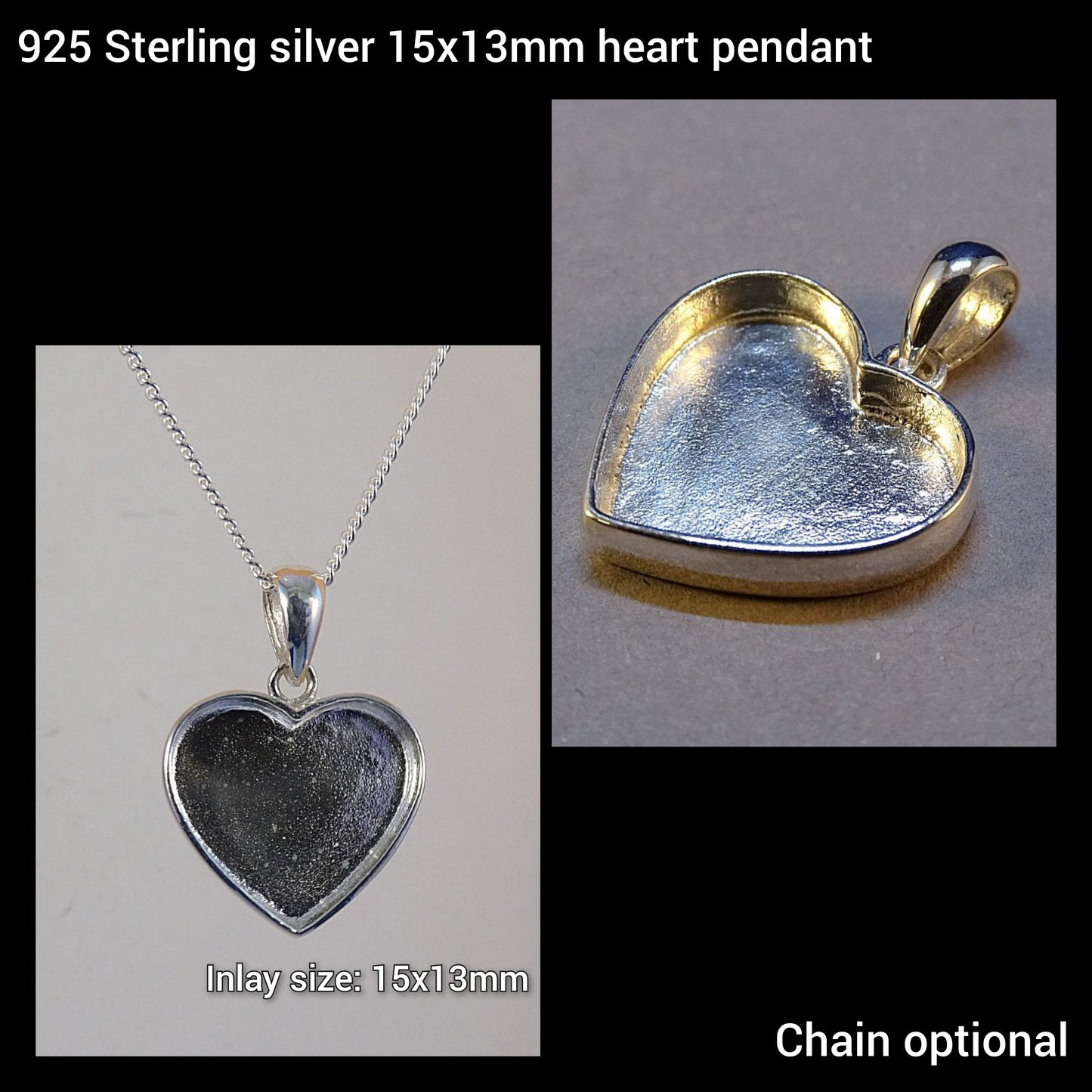 925 Sterling Silver Cremation Ashes and/or Hair Memorial Necklaces