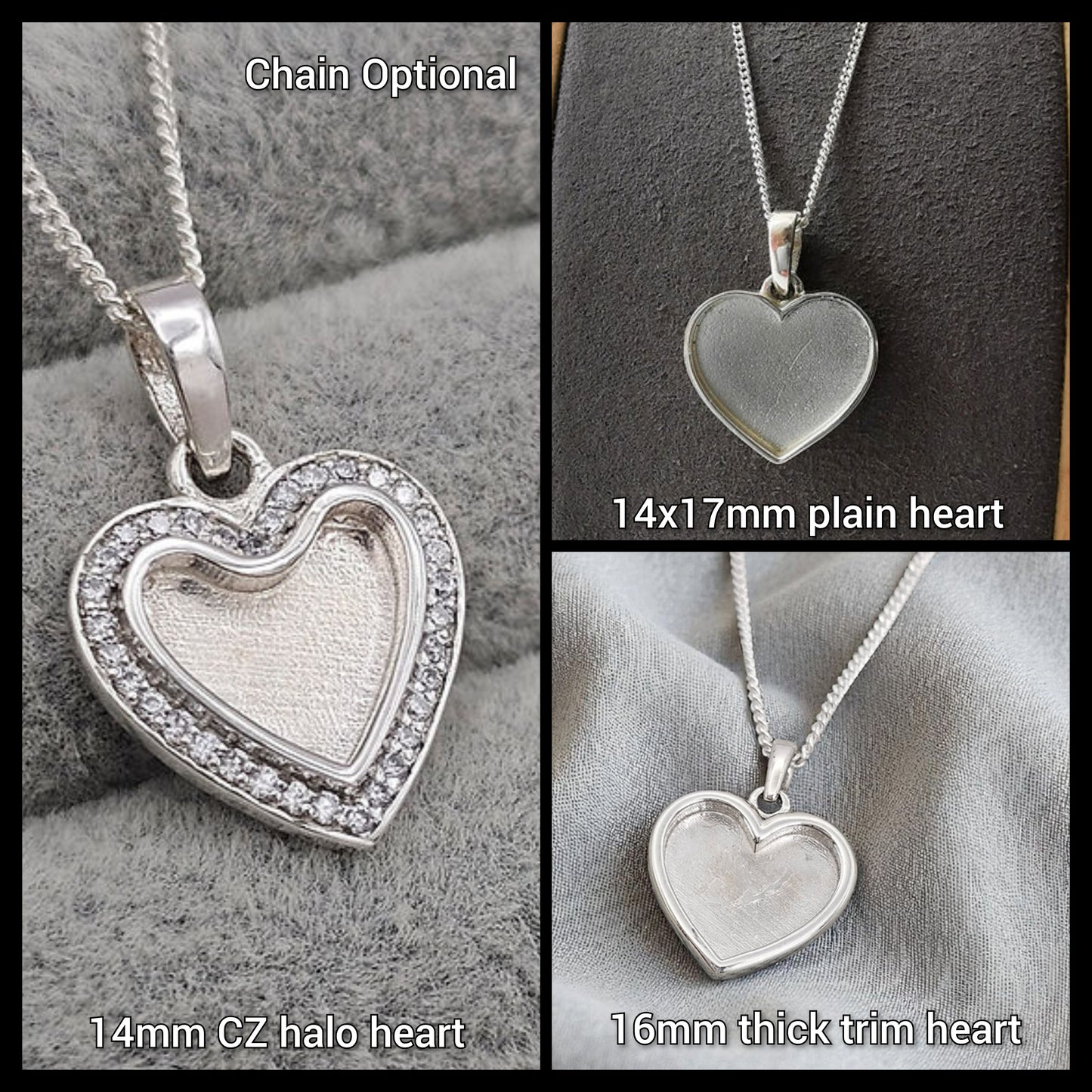 925 Sterling Silver Breastmilk and/or Lock of Hair Necklaces