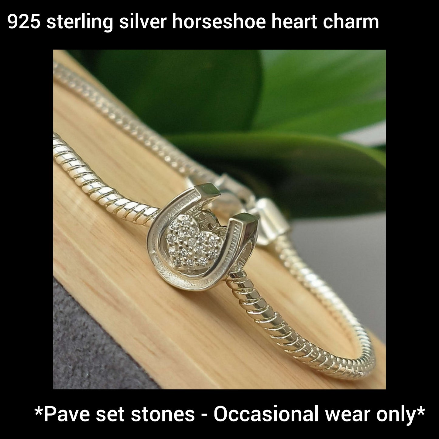 925 Sterling Silver Cremation Ashes Memorial bracelet charm