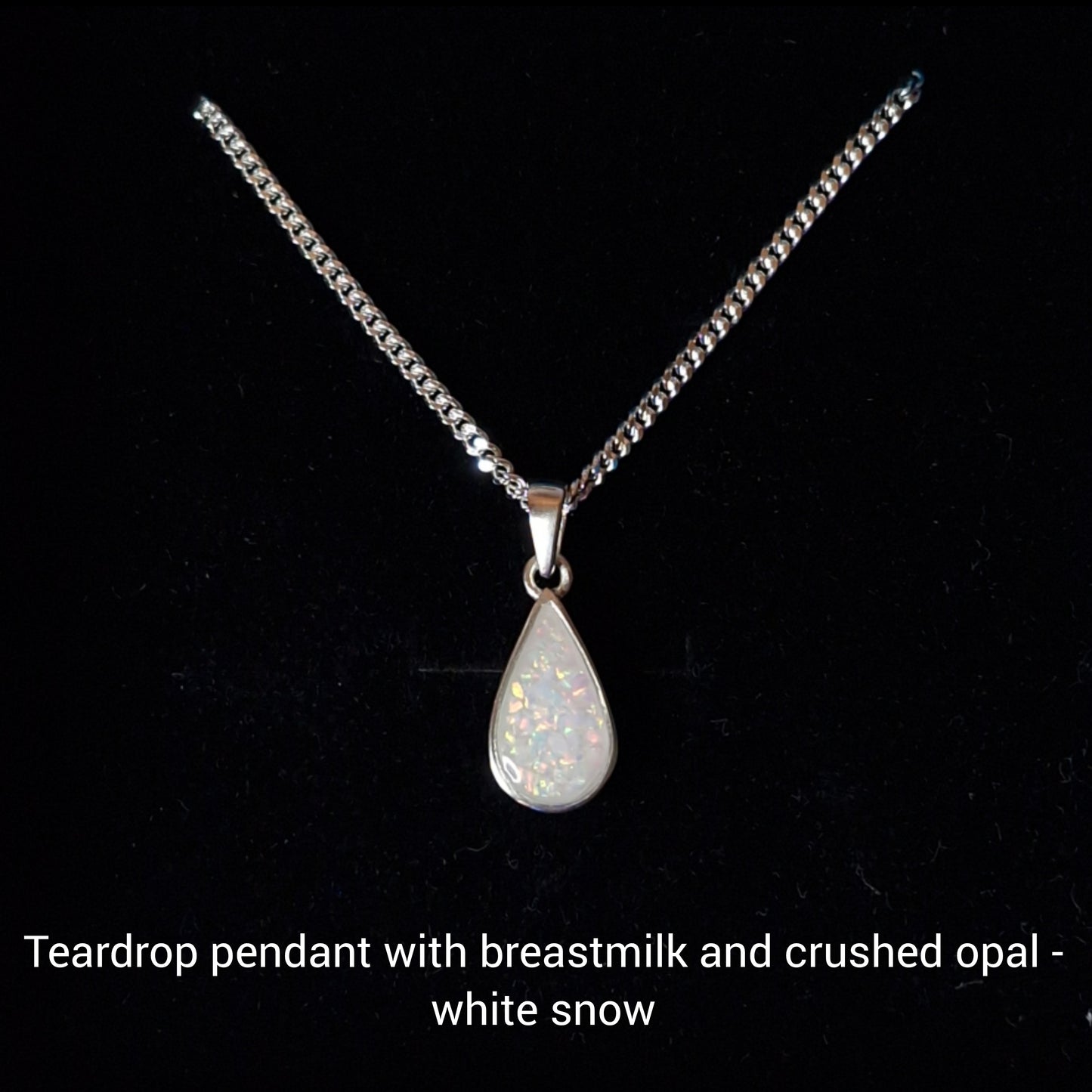925 Sterling Silver Breastmilk and/or Lock of Hair Necklaces