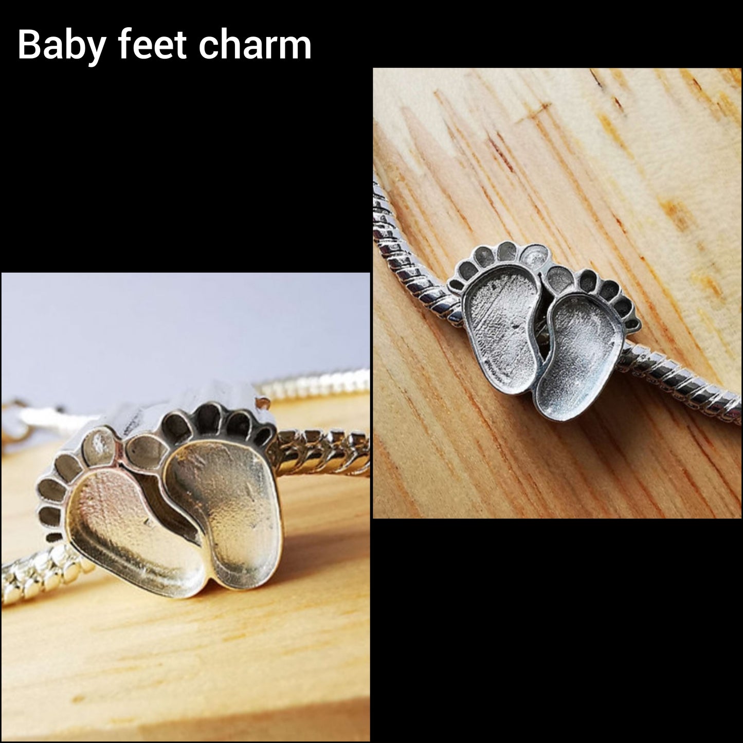 925 Sterling Silver Breastmilk bracelet charm