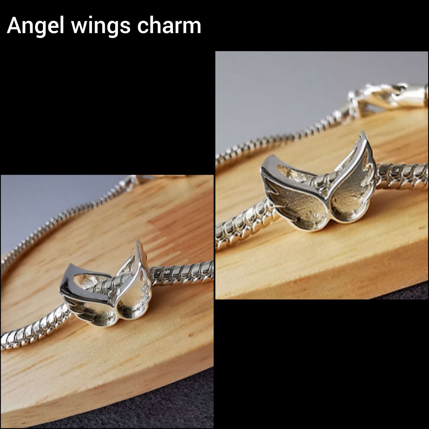 925 Sterling Silver Cremation Ashes Memorial bracelet charm