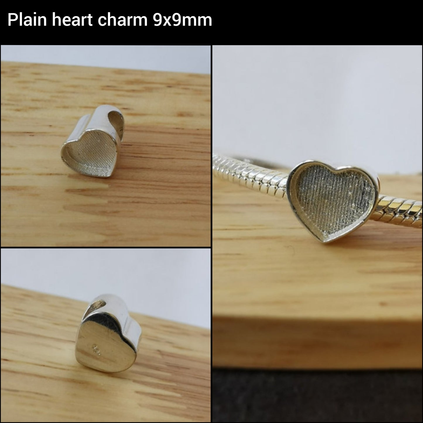 925 Sterling Silver Cremation Ashes Memorial bracelet charm