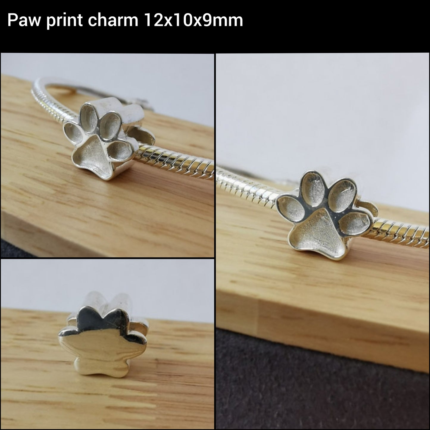 925 Sterling Silver Cremation Ashes Memorial bracelet charm