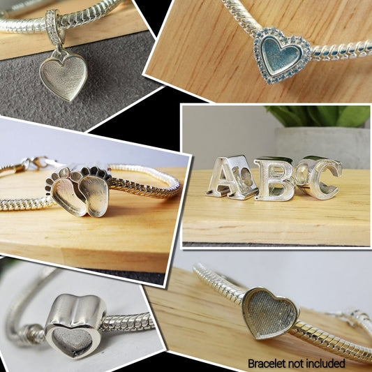 925 Sterling Silver Breastmilk bracelet charm