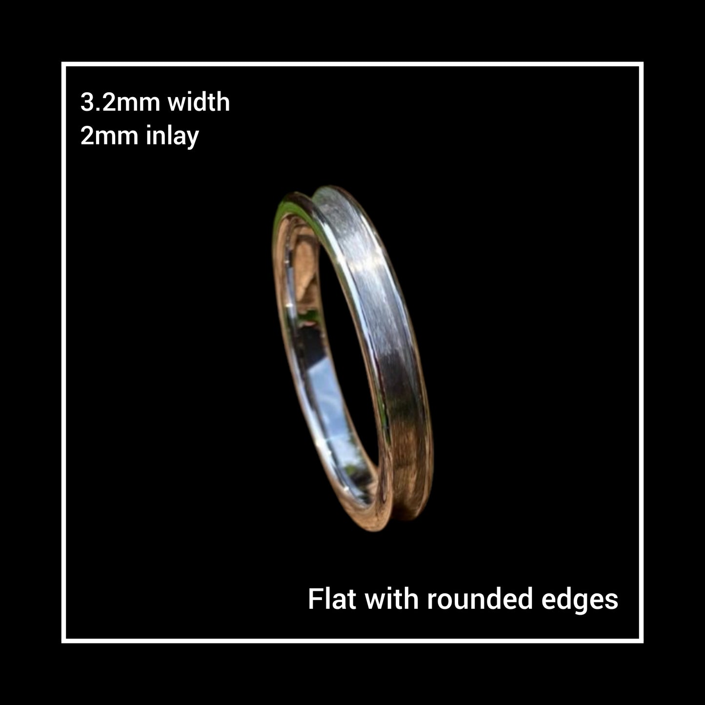 Channel Rings - Stainless Steel, Titanium or Tungsten Carbide: Breastmilk and/or Hair Inclusion