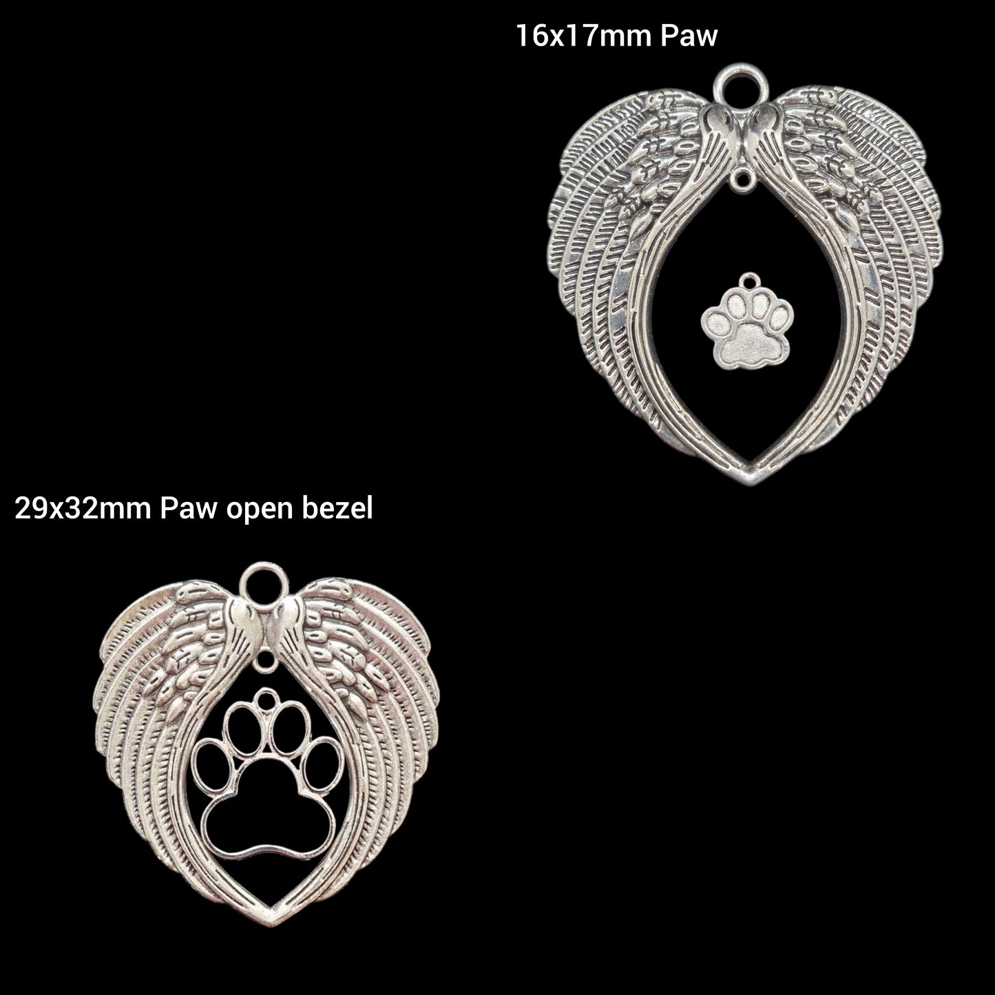 Cremation Ashes and/or Hair angel wings hanging ornament