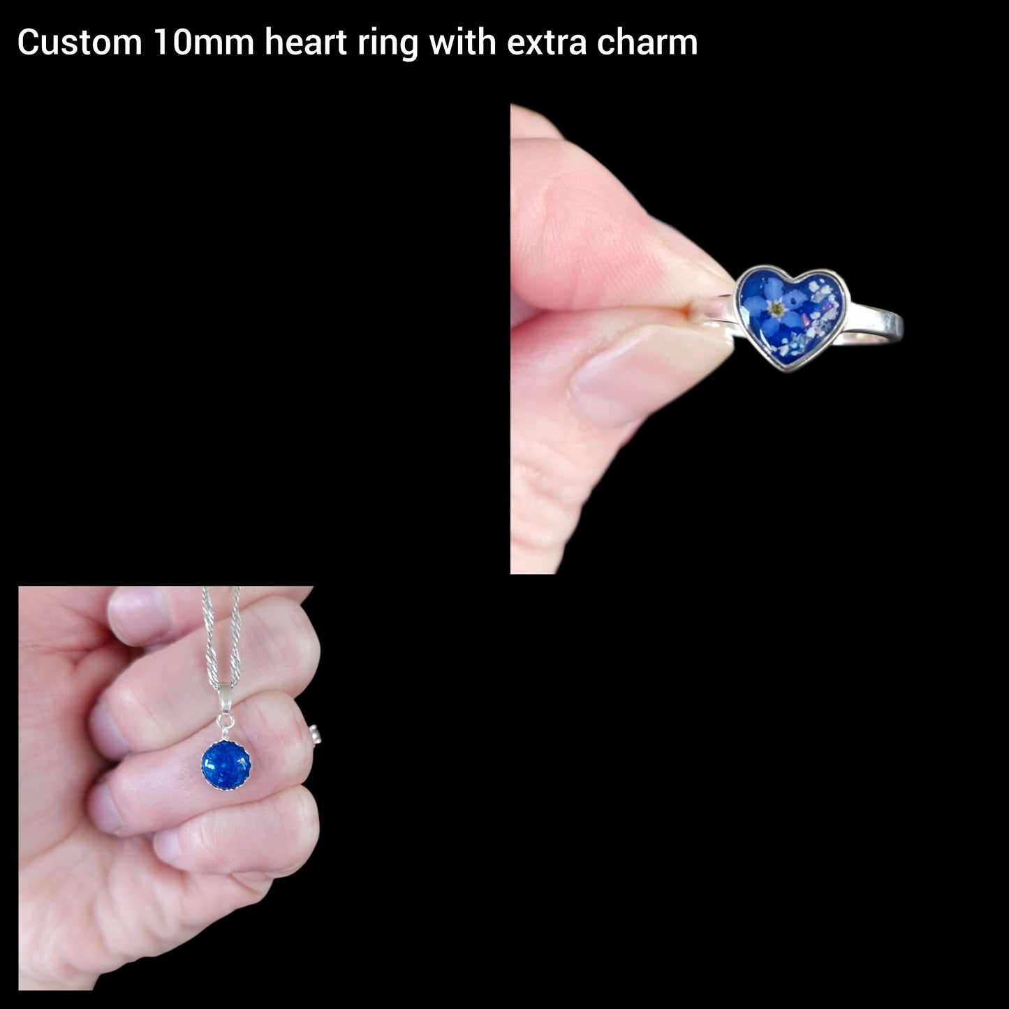 925 Sterling Silver Breastmilk and/or hair Ring Collection