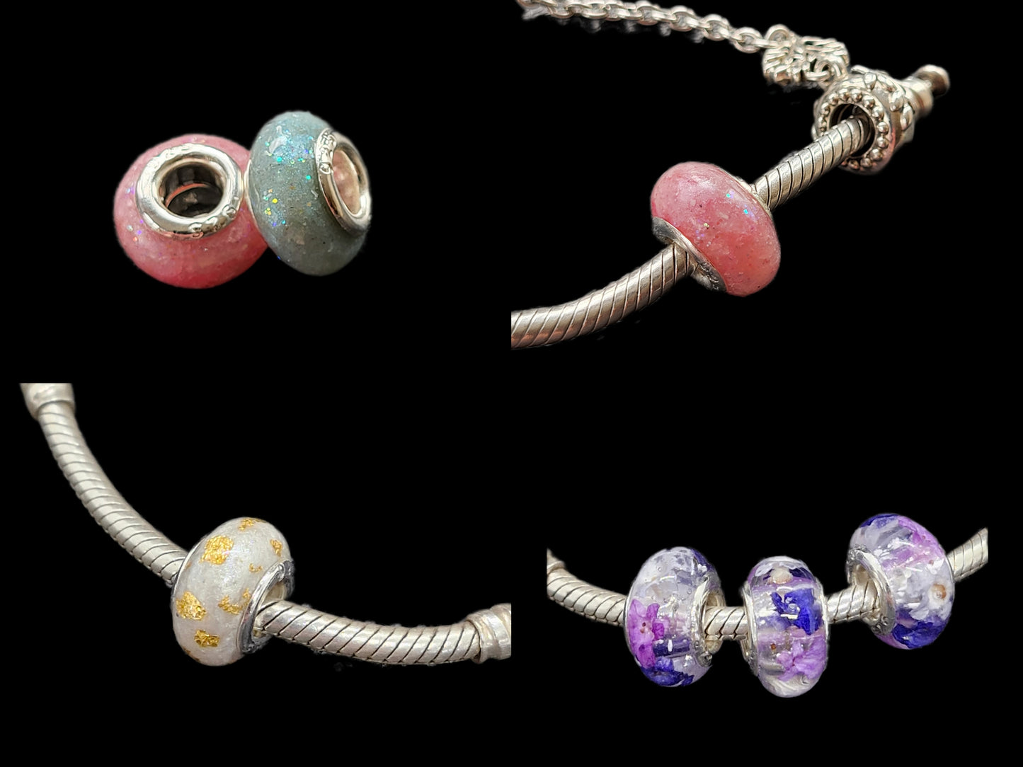 Inclusion bracelet beads