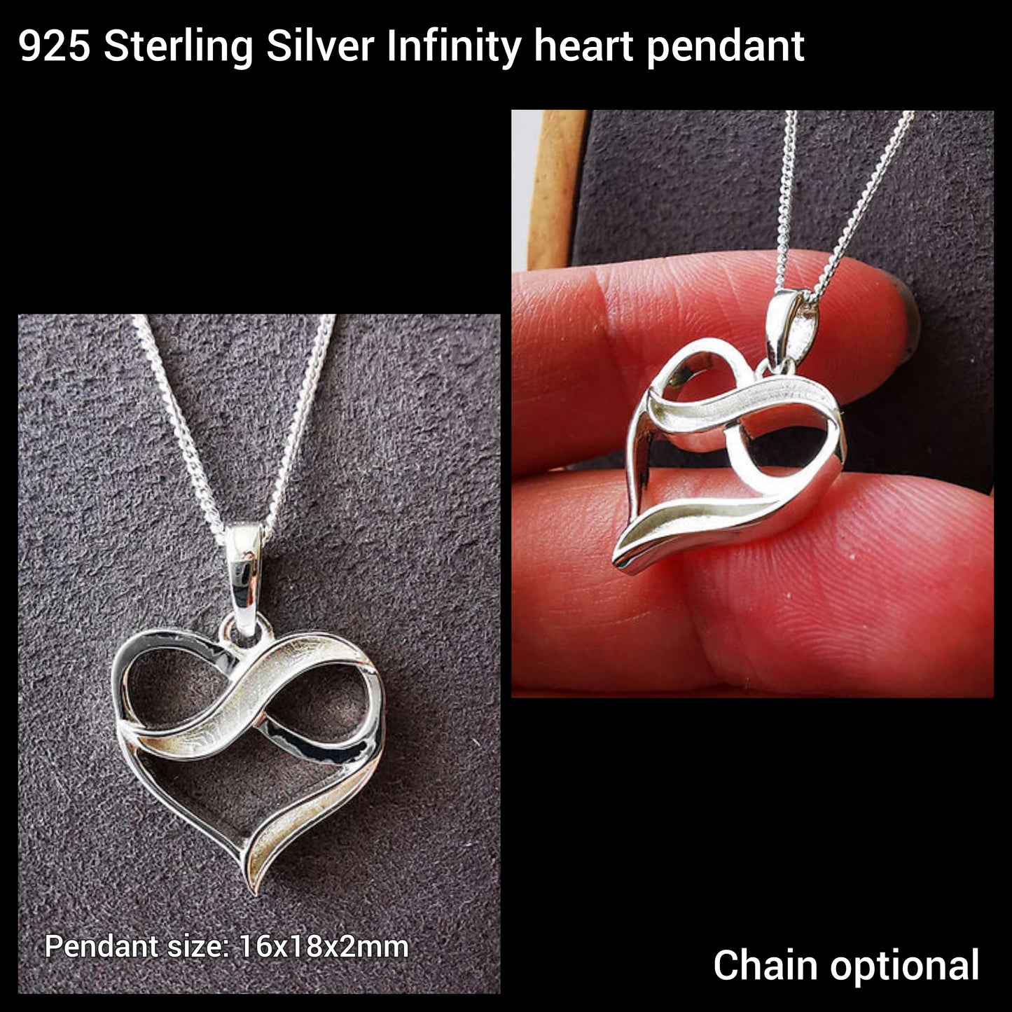 925 Sterling Silver Cremation Ashes and/or Hair Memorial Necklaces