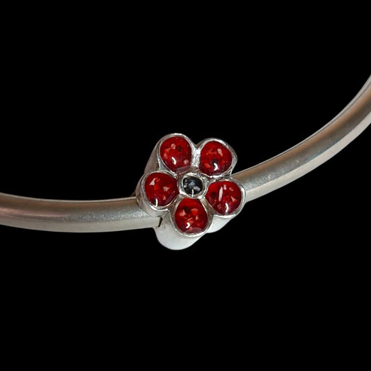 925 Sterling Silver Cremation Ashes Memorial bracelet charm