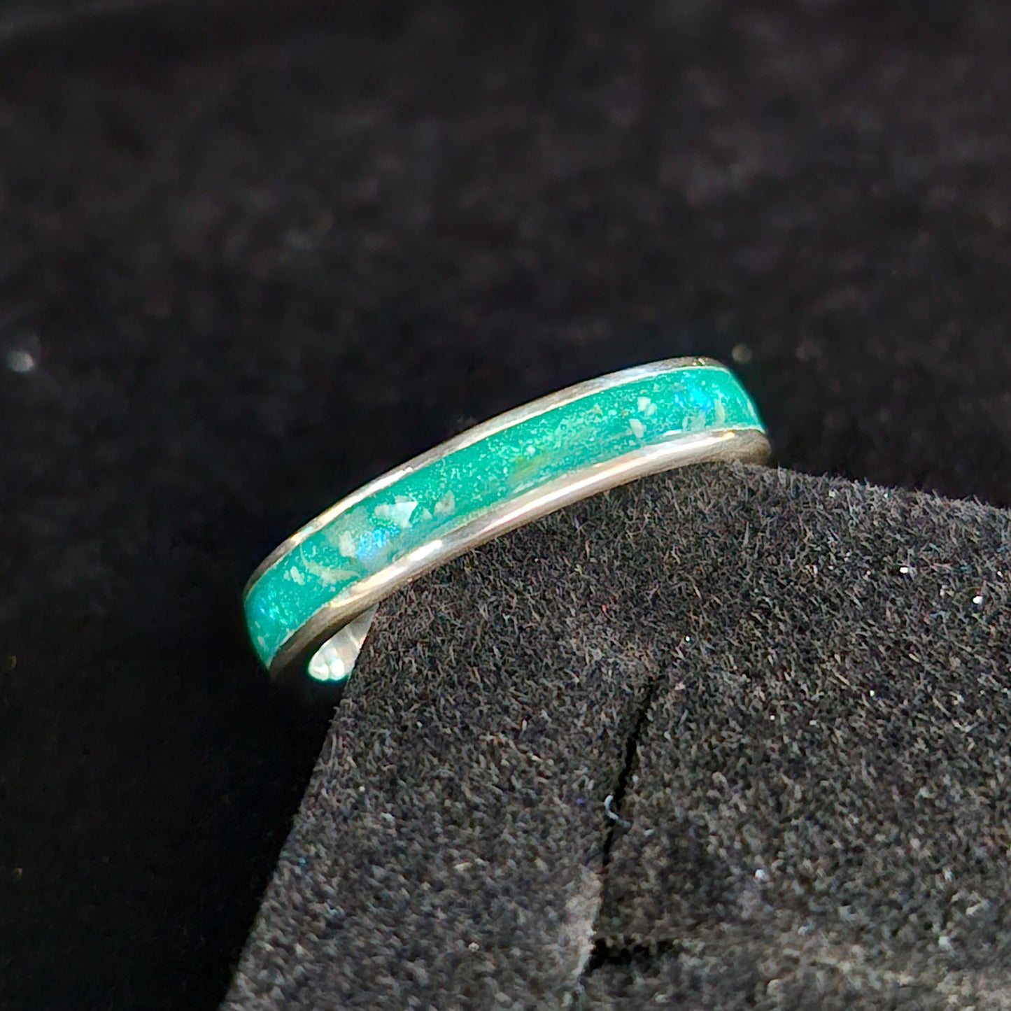 Channel Rings - Stainless Steel, Titanium or Tungsten Carbide: Cremation Ashes and/or Hair inclusion