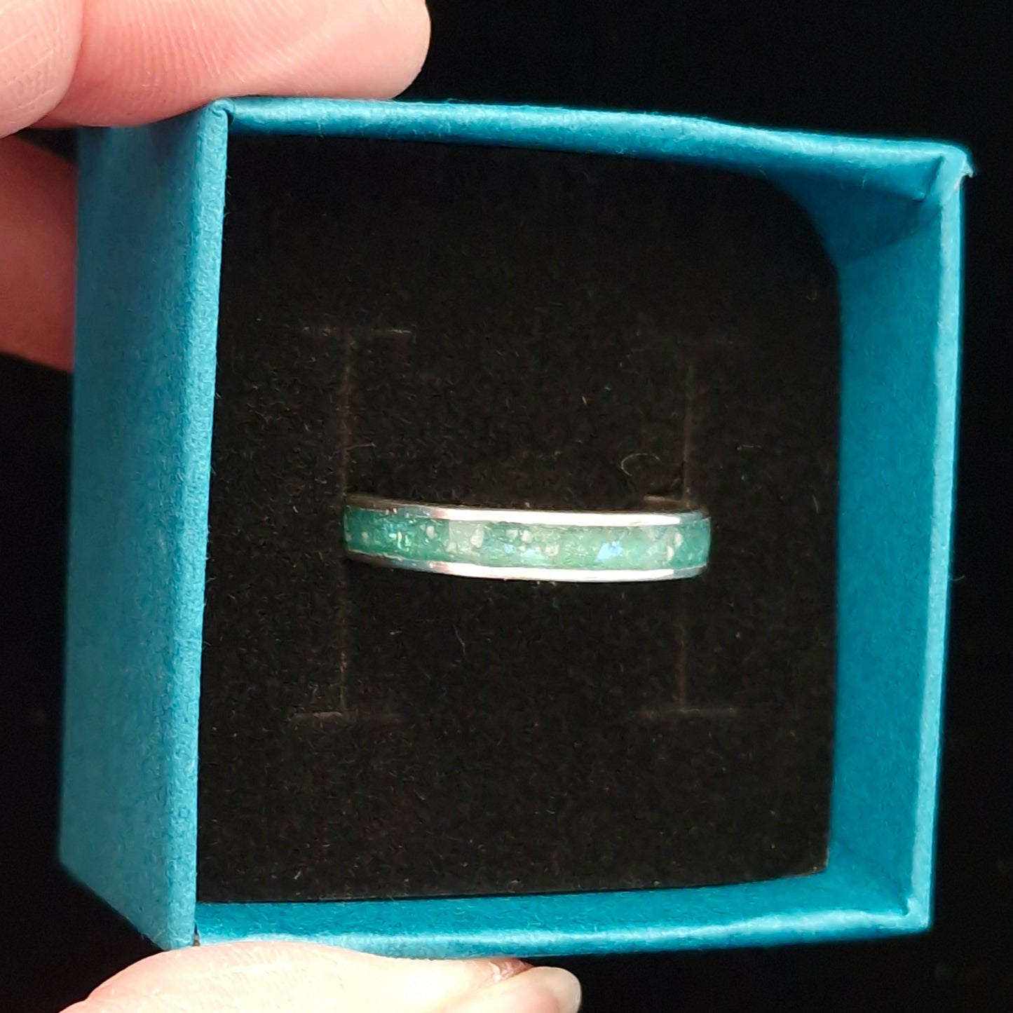 Channel Rings - Stainless Steel, Titanium or Tungsten Carbide: Cremation Ashes and/or Hair inclusion