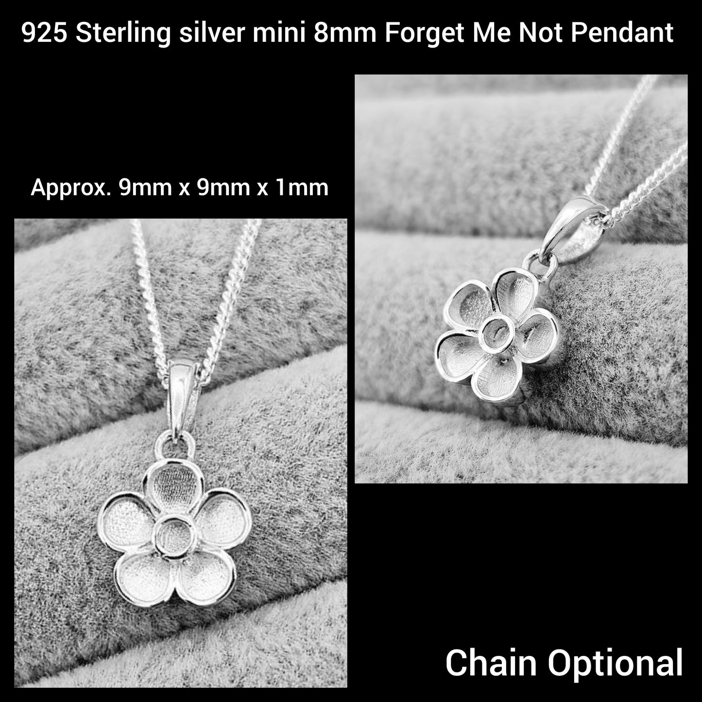925 Sterling Silver Breastmilk and/or Lock of Hair Necklaces