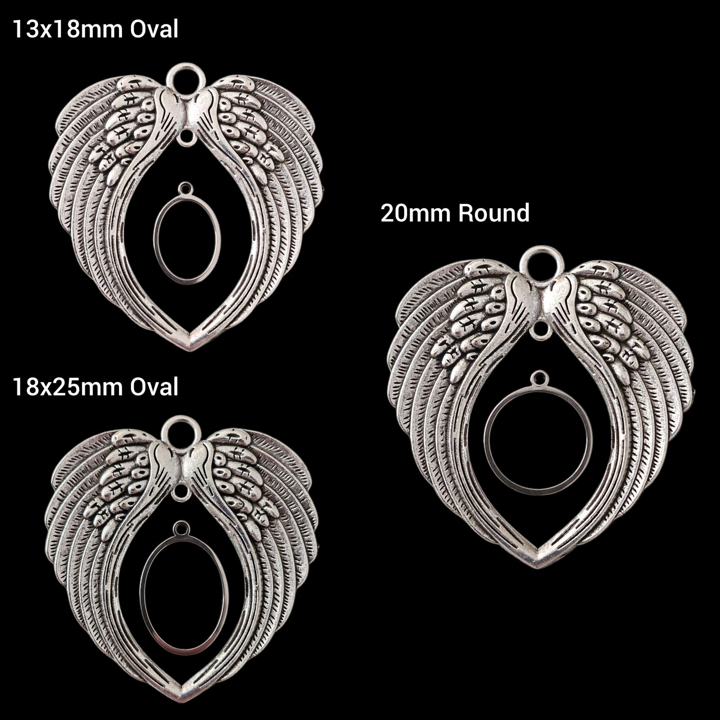 Cremation Ashes and/or Hair angel wings hanging ornament