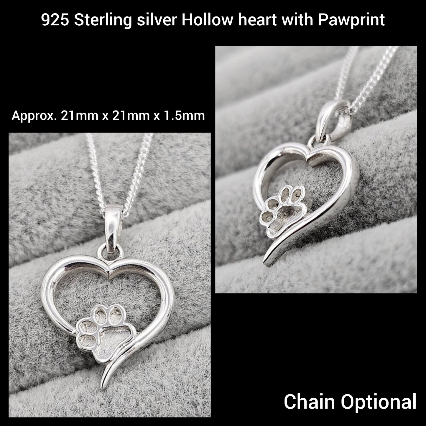 925 Sterling Silver Cremation Ashes and/or Hair Memorial Necklaces